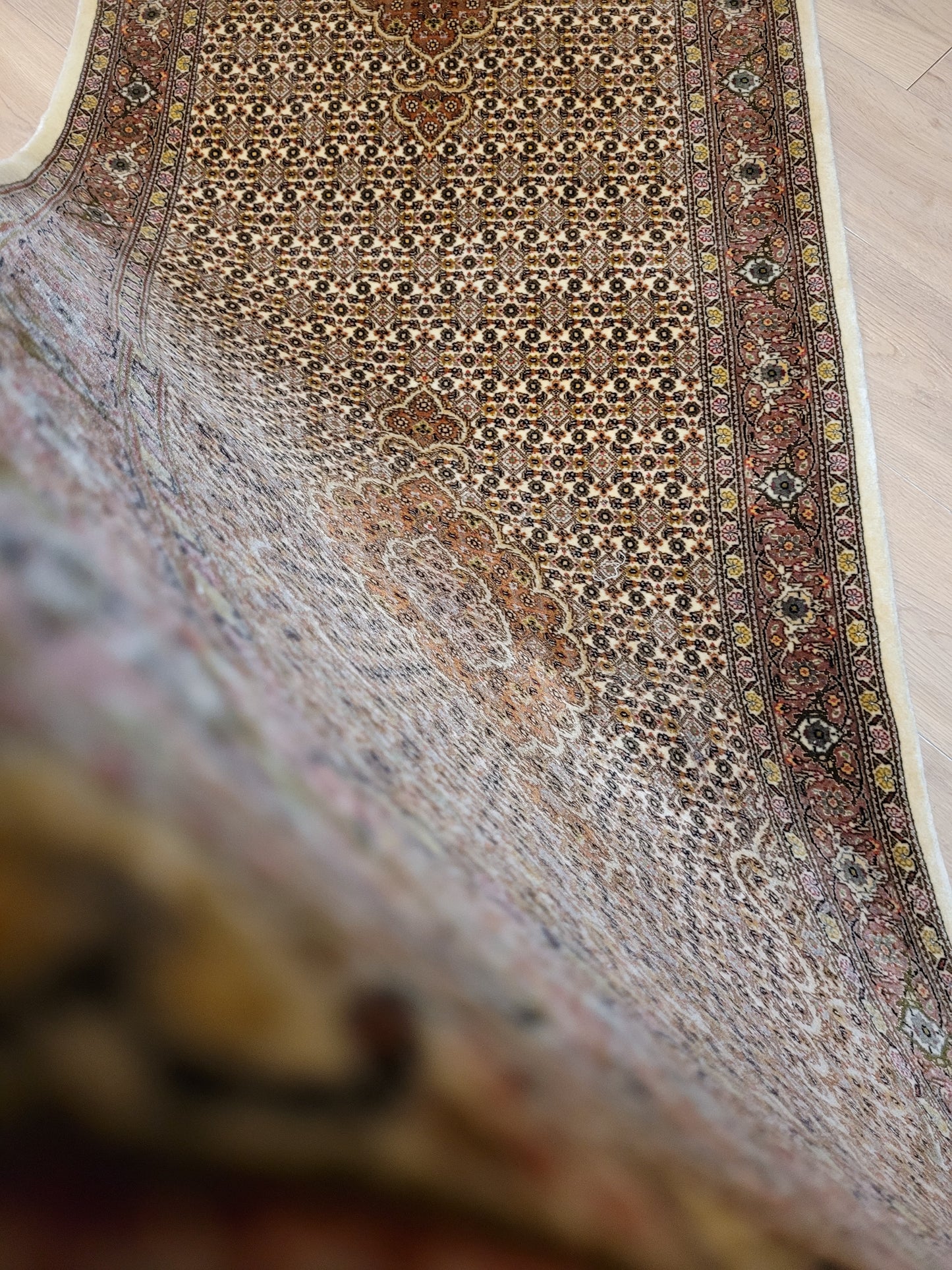 Täbriz Läufer feine Knüpfung mit Seide 310x83 cm