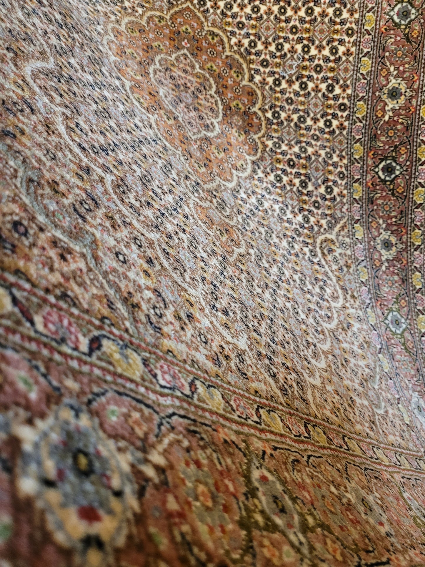 Täbriz Läufer feine Knüpfung mit Seide 310x83 cm