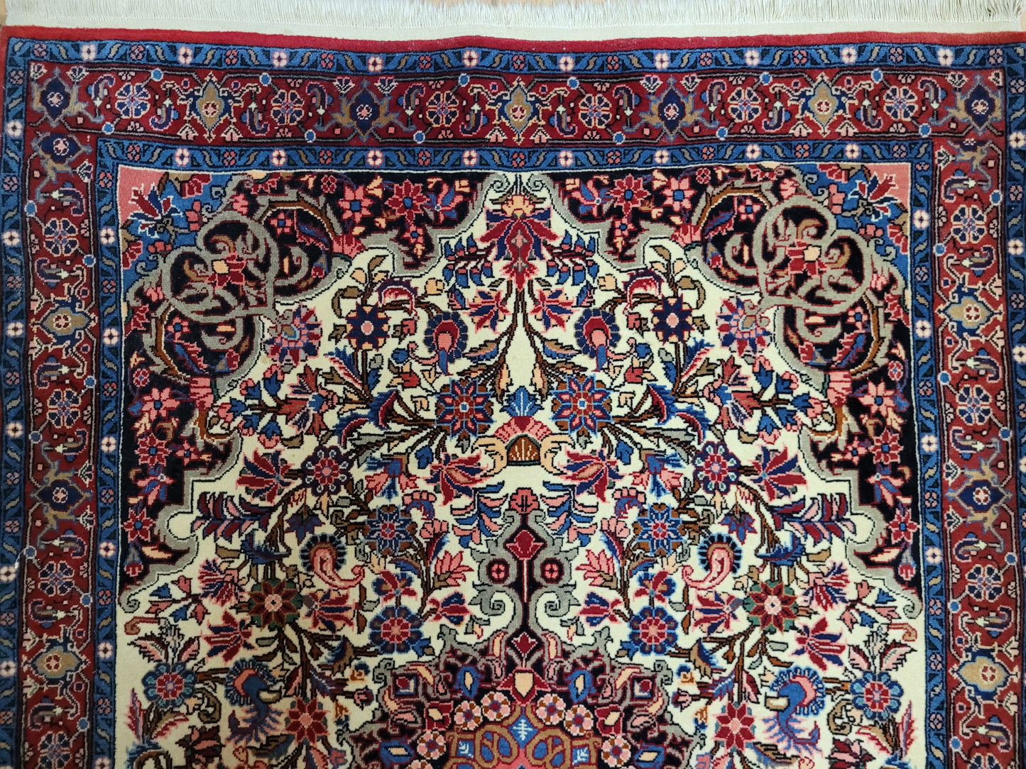 Bidjar Teppich Korkwolle florales Medaillon 168x115 cm