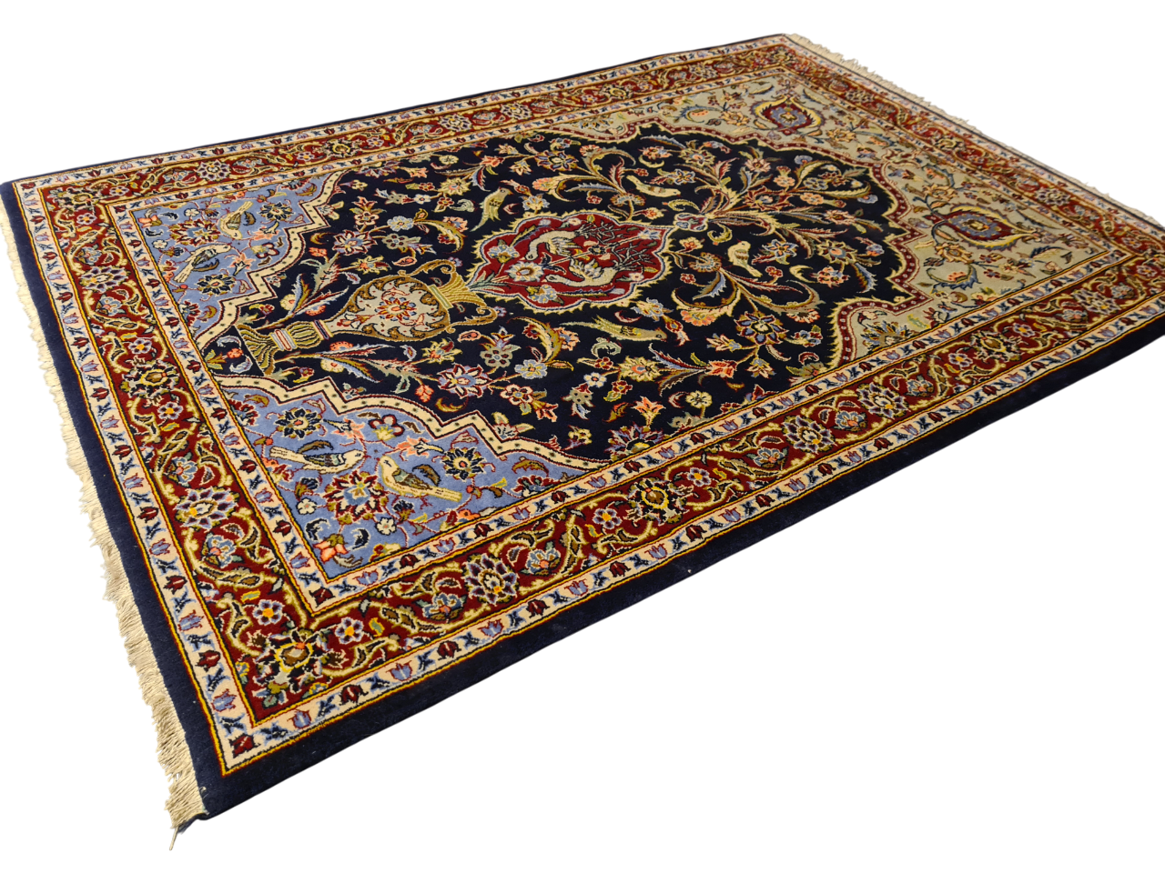 Perserteppich Orientteppich Handgeknüpfter Teppich Keshan 160x110cm