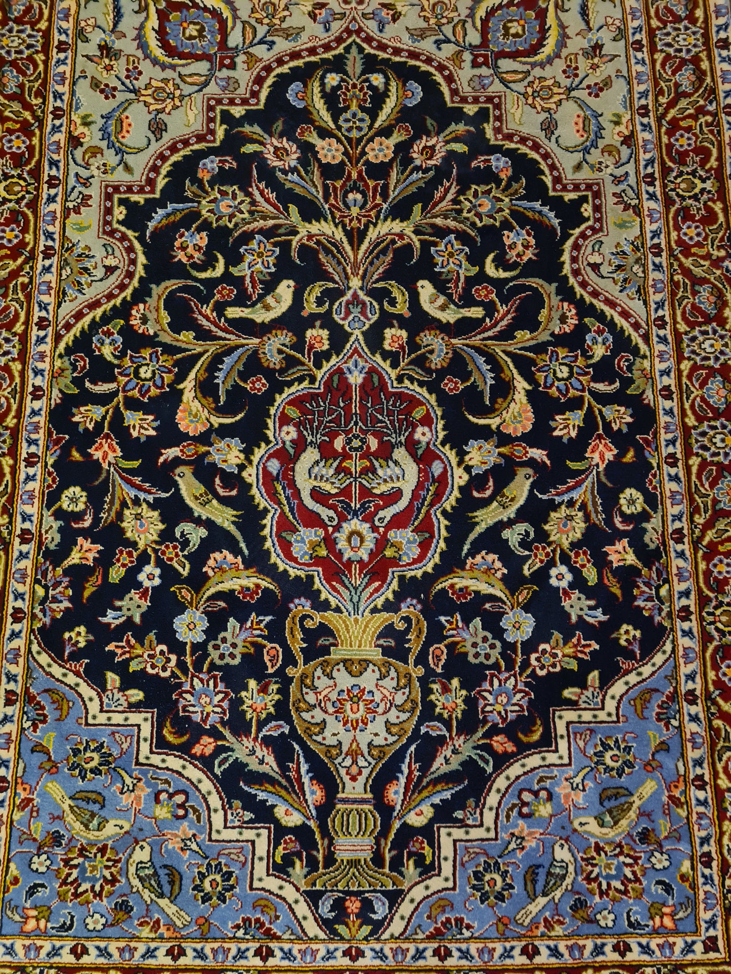 Perserteppich Orientteppich Handgeknüpfter Teppich Keshan 160x110cm