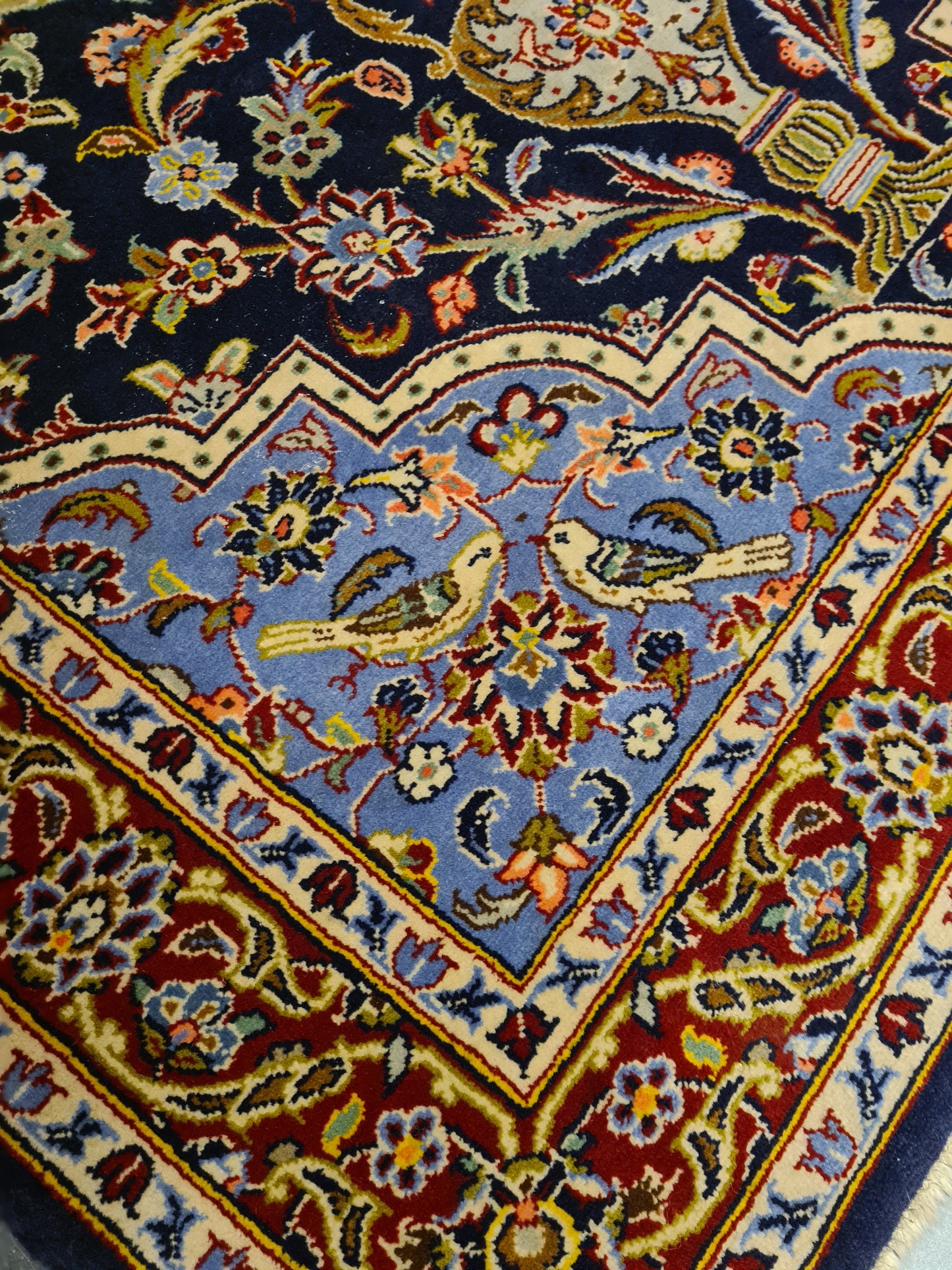 Perserteppich Orientteppich Handgeknüpfter Teppich Keshan 160x110cm