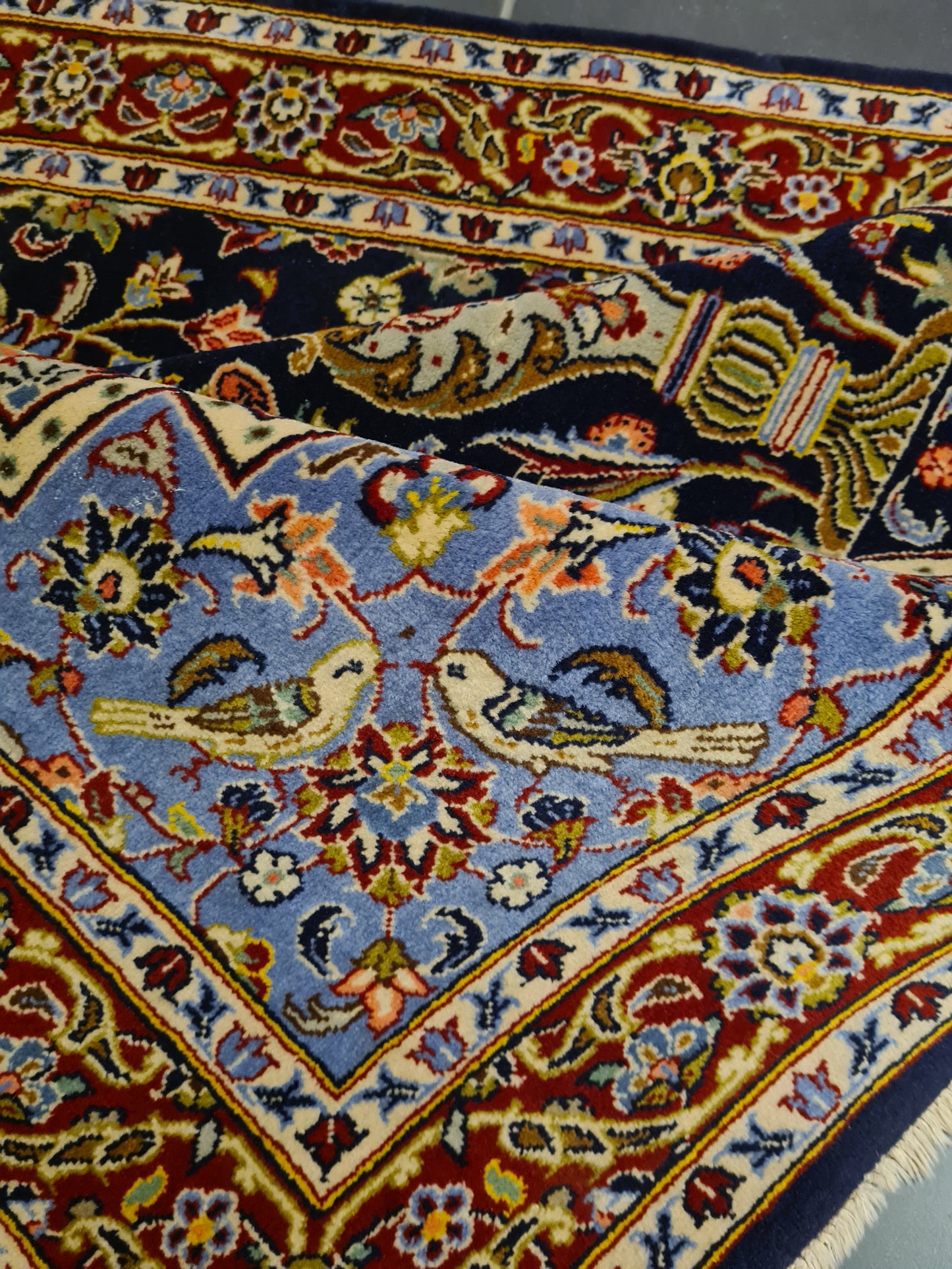 Perserteppich Orientteppich Handgeknüpfter Teppich Keshan 160x110cm