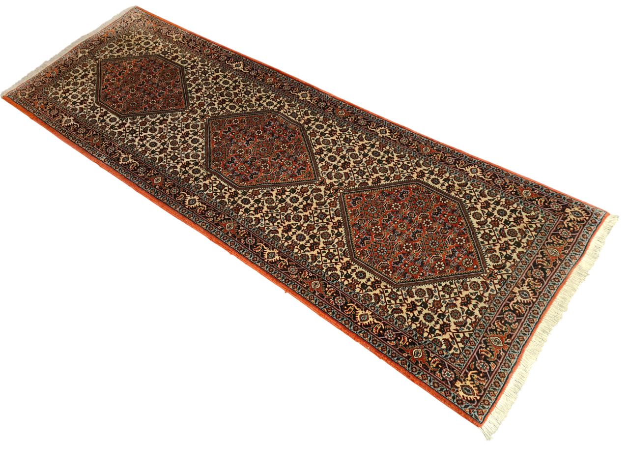 Perserteppich Orientteppich Handgeknüpfter Teppich Bidjar 220x75cm