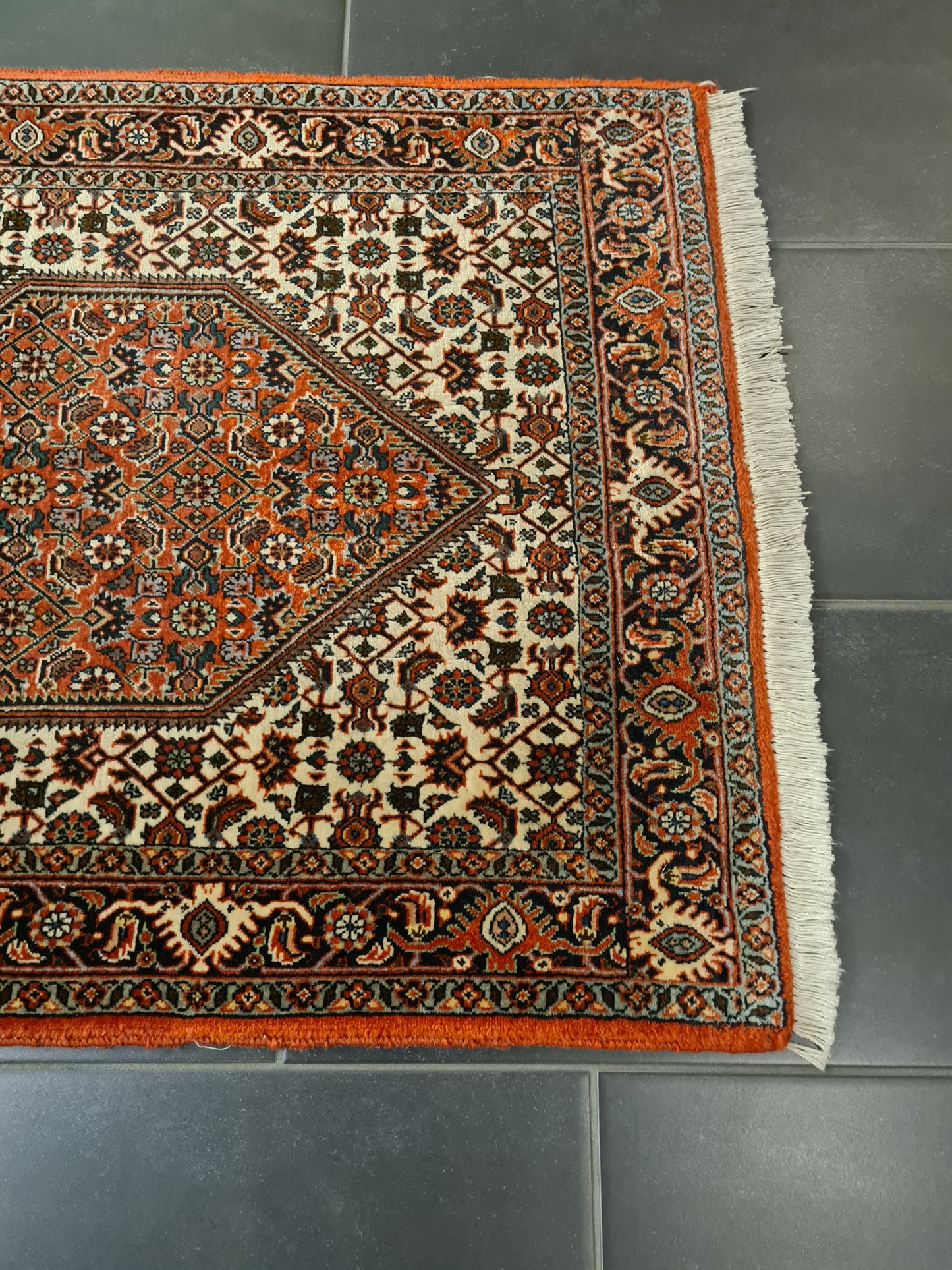 Perserteppich Orientteppich Handgeknüpfter Teppich Bidjar 220x75cm