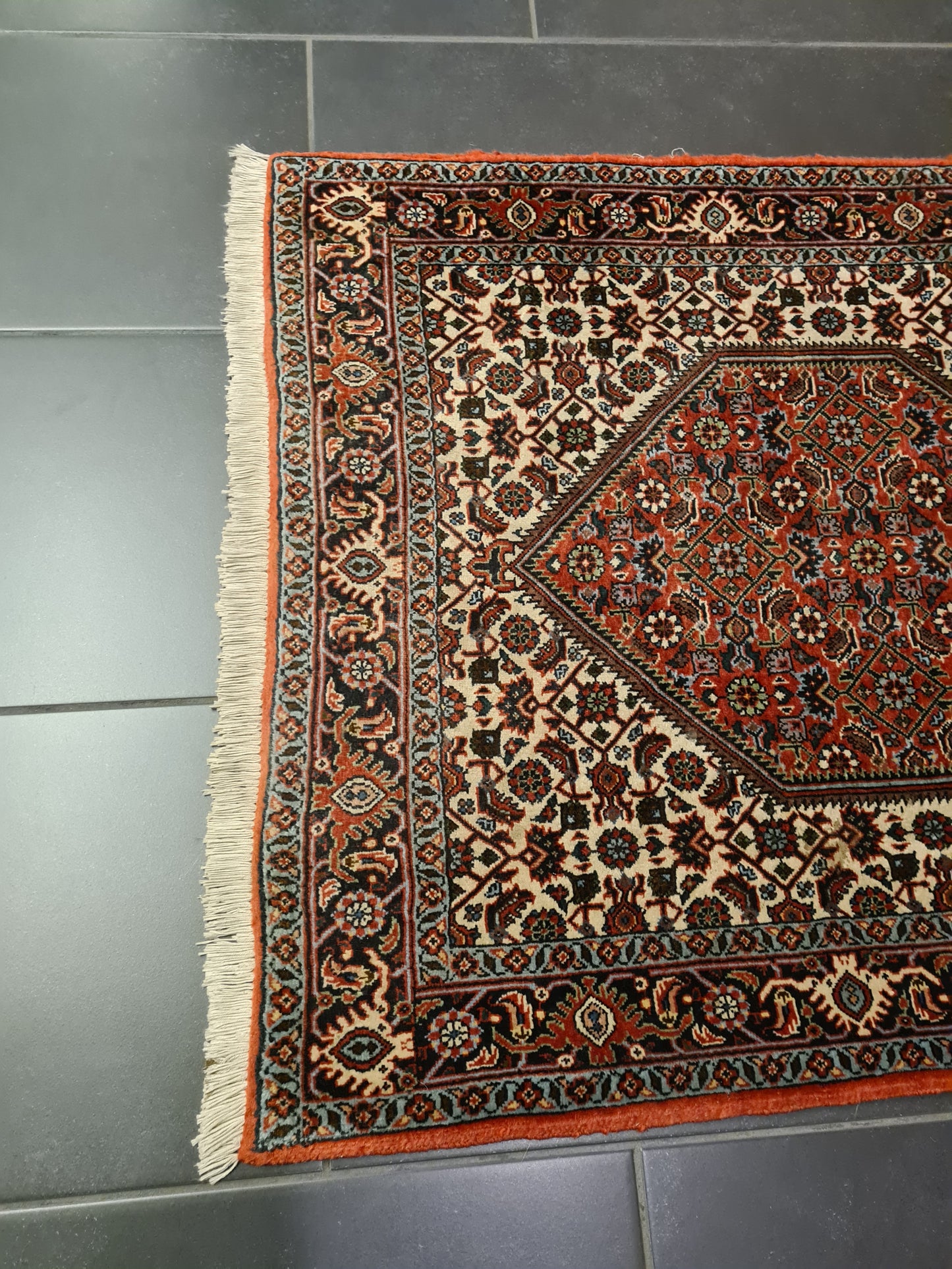 Perserteppich Orientteppich Handgeknüpfter Teppich Bidjar 220x75cm