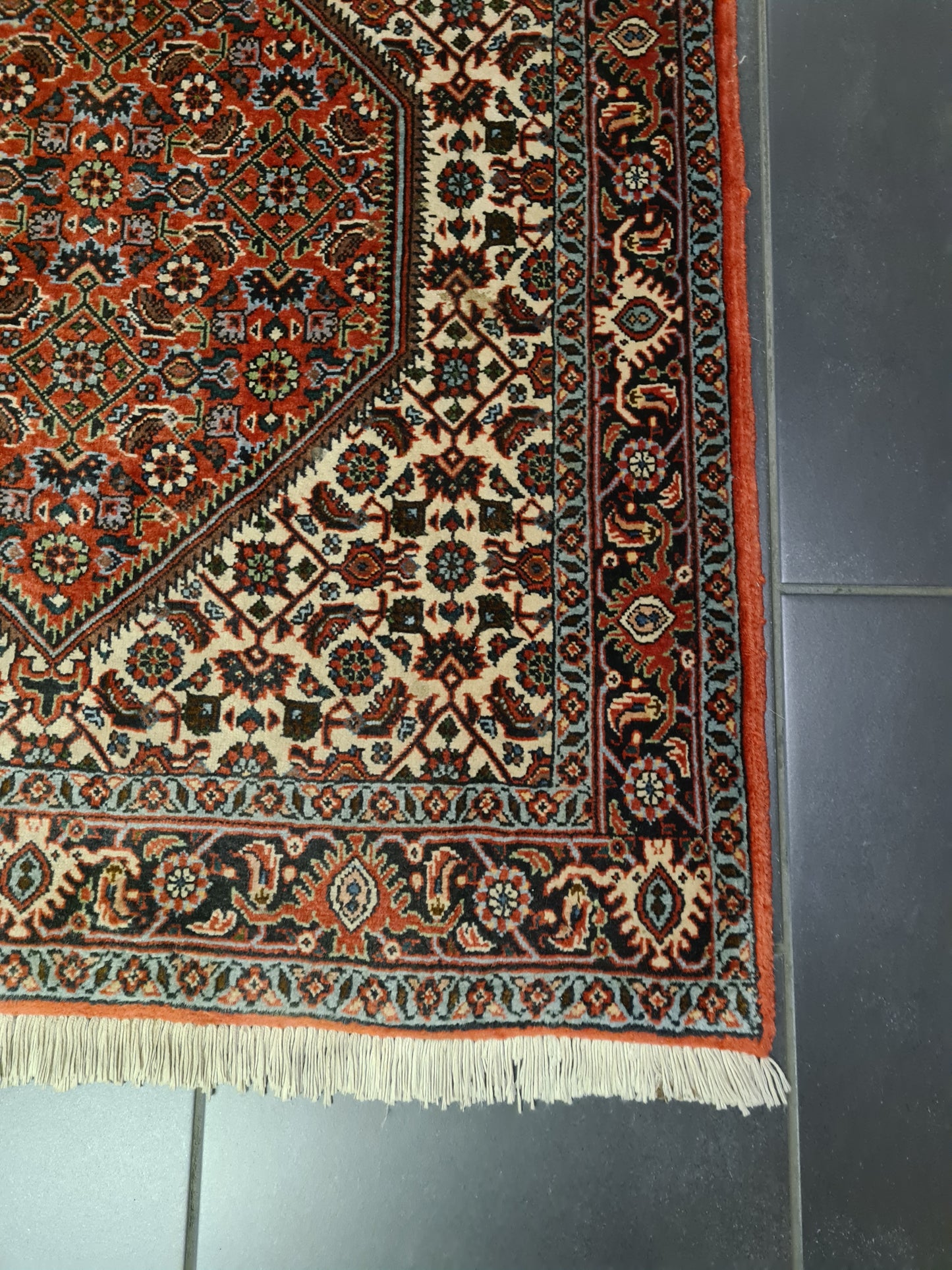 Perserteppich Orientteppich Handgeknüpfter Teppich Bidjar 220x75cm