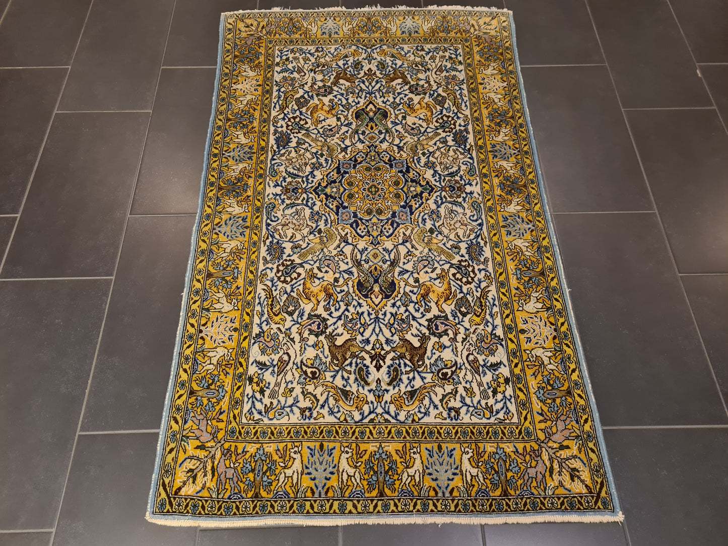 Perserteppich Orientteppich Handgeknüpfter Teppich Ghoum 170x100cm