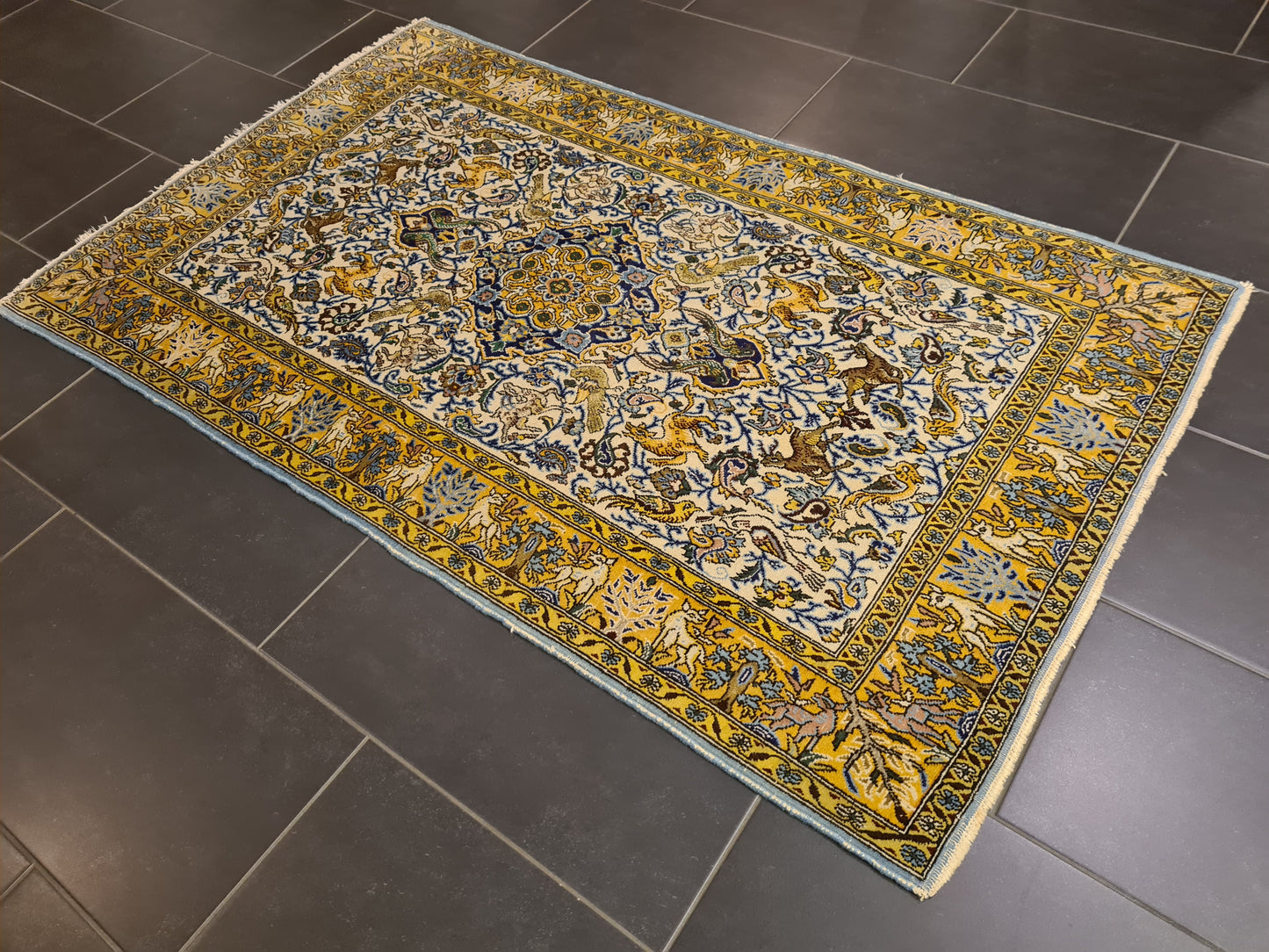 Perserteppich Orientteppich Handgeknüpfter Teppich Ghoum 170x100cm