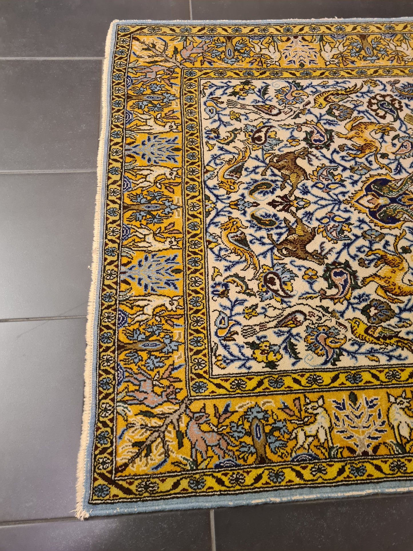 Perserteppich Orientteppich Handgeknüpfter Teppich Ghoum 170x100cm