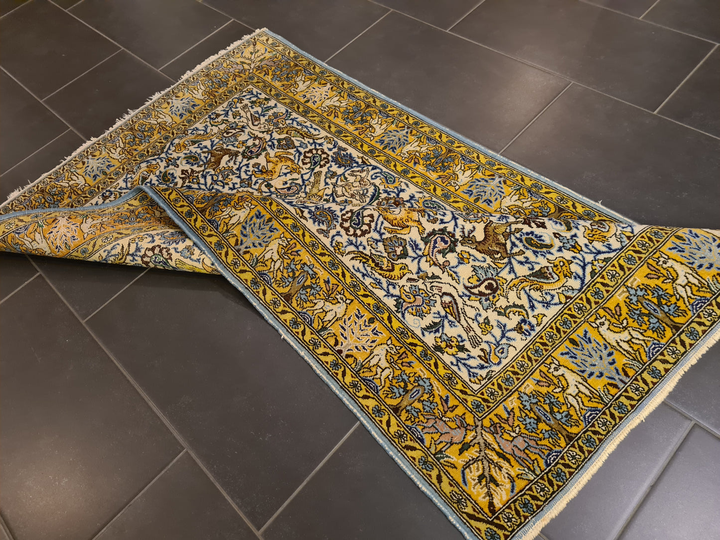 Perserteppich Orientteppich Handgeknüpfter Teppich Ghoum 170x100cm