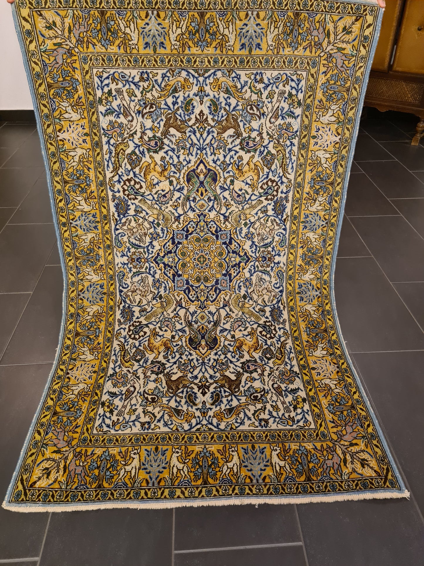 Perserteppich Orientteppich Handgeknüpfter Teppich Ghoum 170x100cm