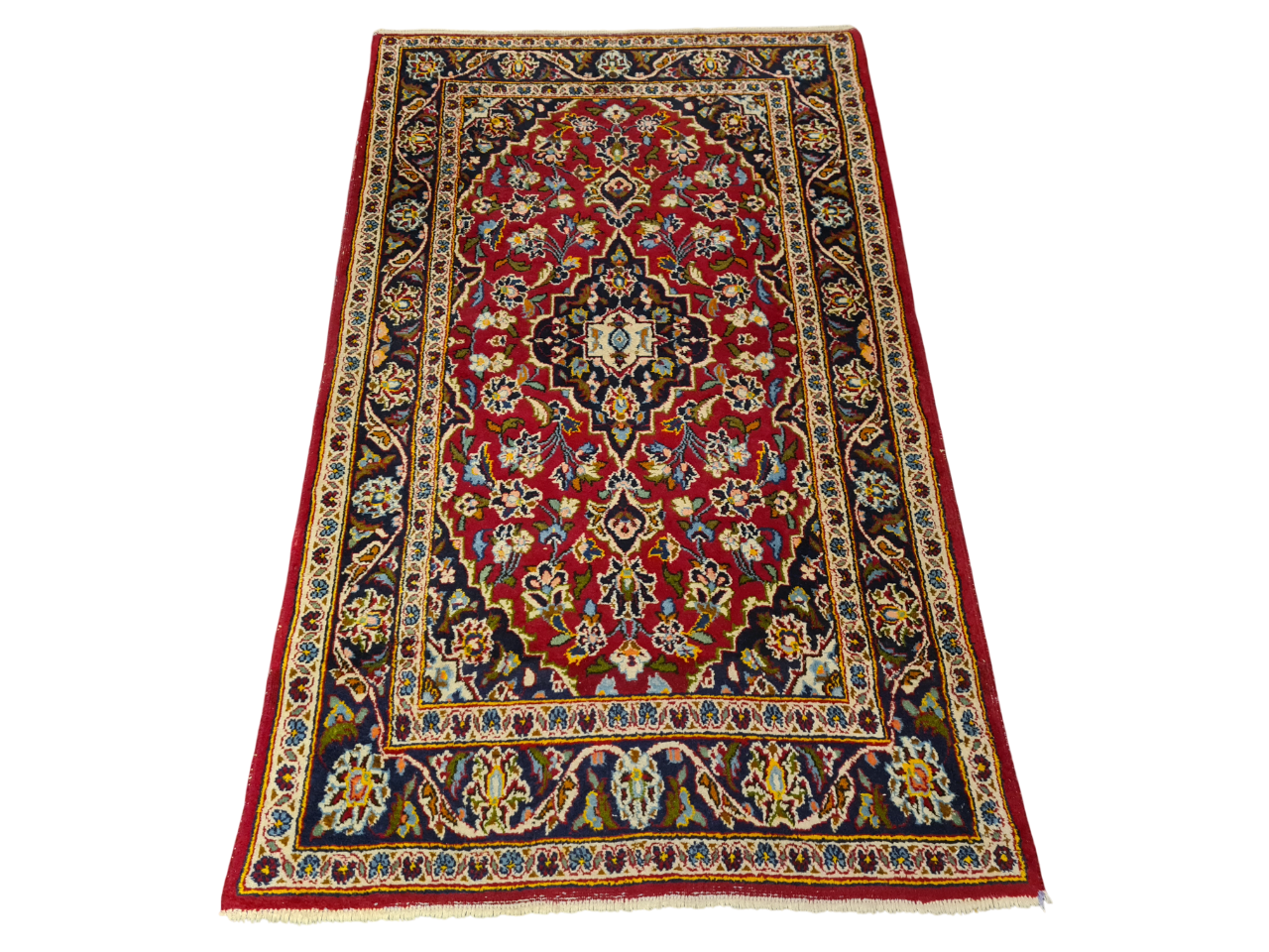 Perserteppich Orientteppich Handgeknüpfter Teppich Keshan 155x95cm