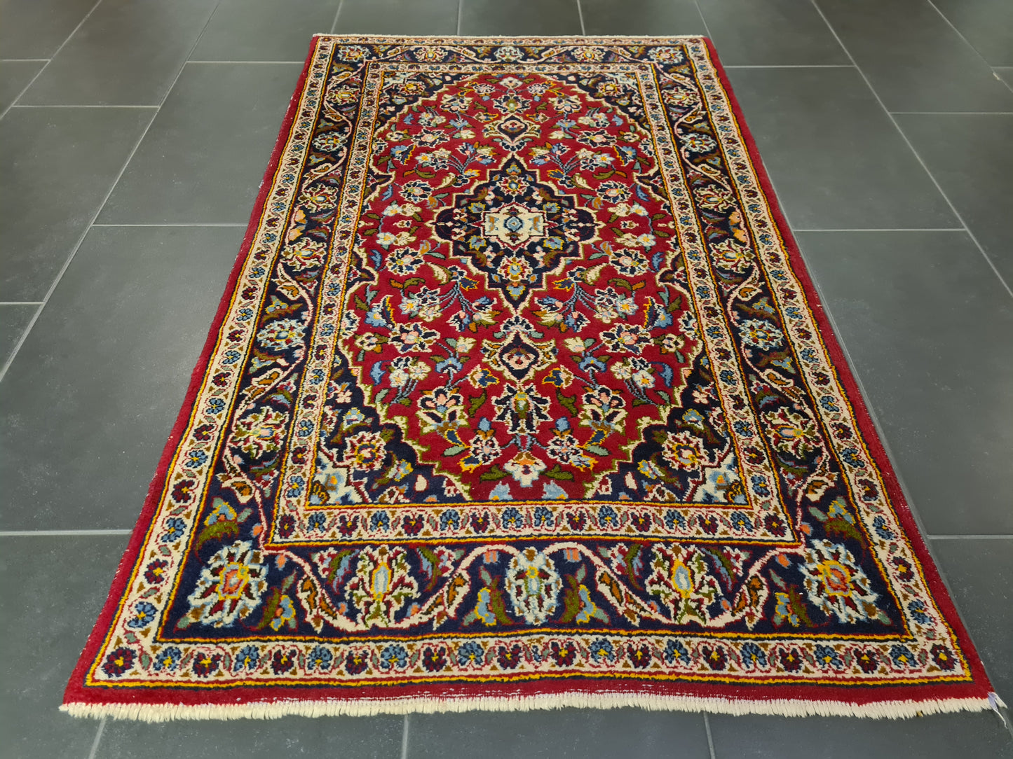 Perserteppich Orientteppich Handgeknüpfter Teppich Keshan 155x95cm