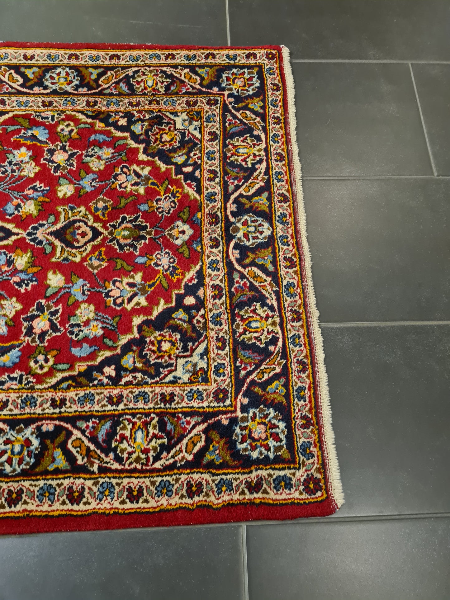 Perserteppich Orientteppich Handgeknüpfter Teppich Keshan 155x95cm