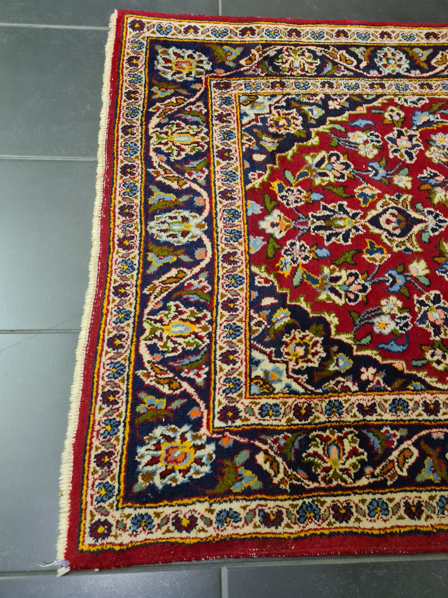 Perserteppich Orientteppich Handgeknüpfter Teppich Keshan 155x95cm