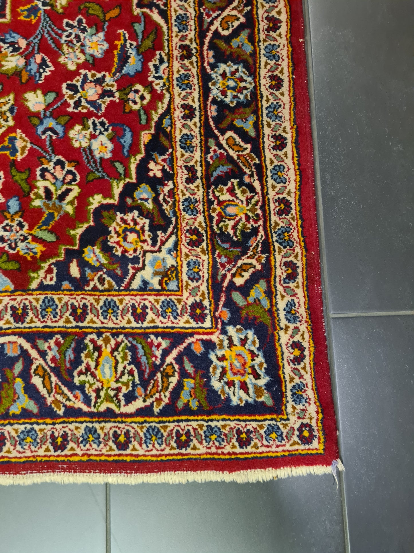 Perserteppich Orientteppich Handgeknüpfter Teppich Keshan 155x95cm