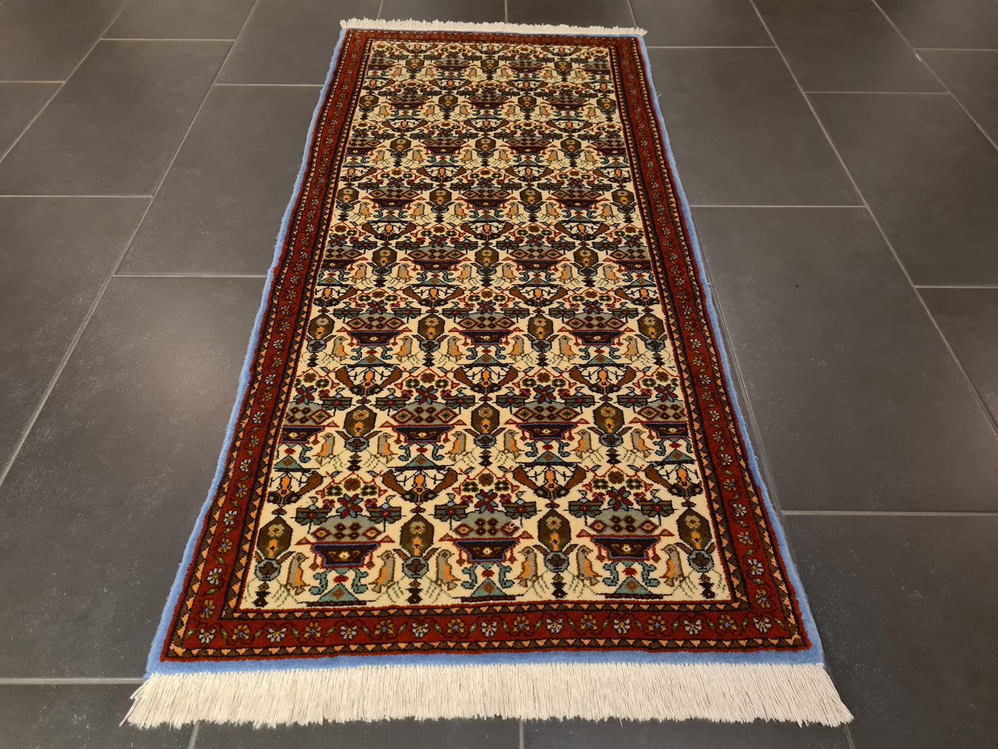 Perserteppich Orientteppich Handgeknüpfter Teppich Bidjar 150x65cm