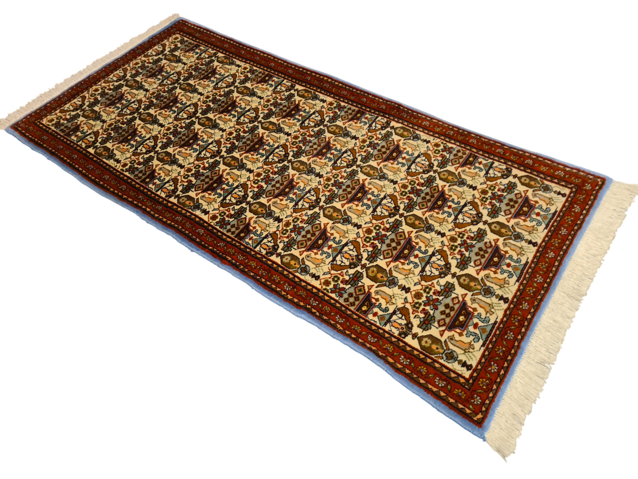 Perserteppich Orientteppich Handgeknüpfter Teppich Bidjar 150x65cm