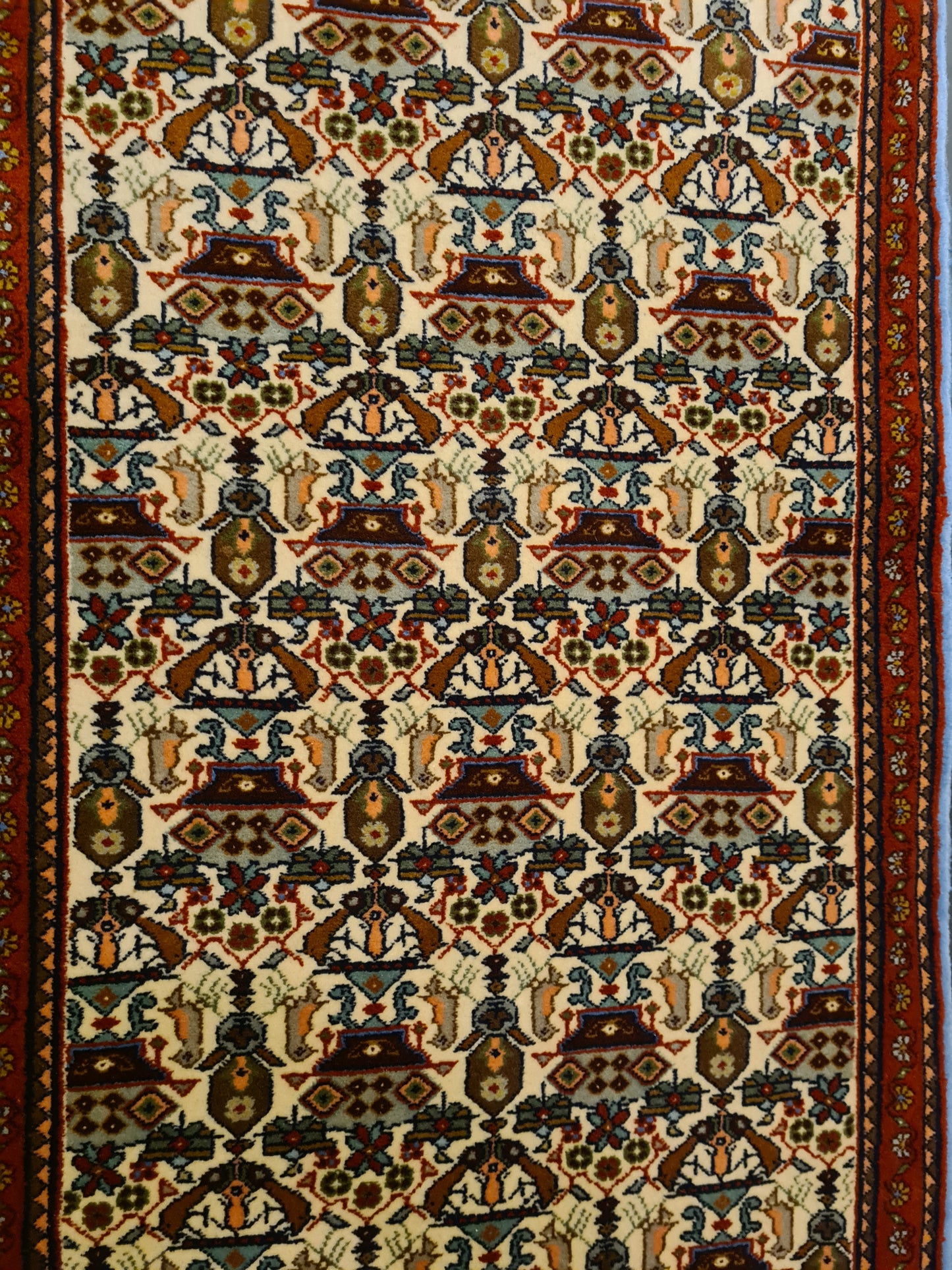 Perserteppich Orientteppich Handgeknüpfter Teppich Bidjar 150x65cm