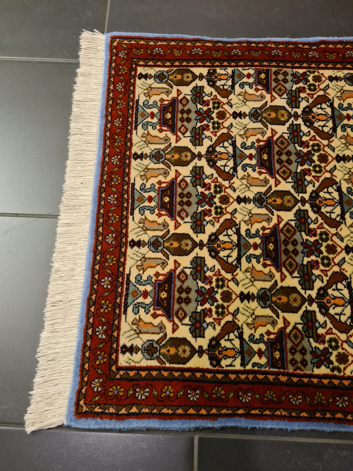 Perserteppich Orientteppich Handgeknüpfter Teppich Bidjar 150x65cm