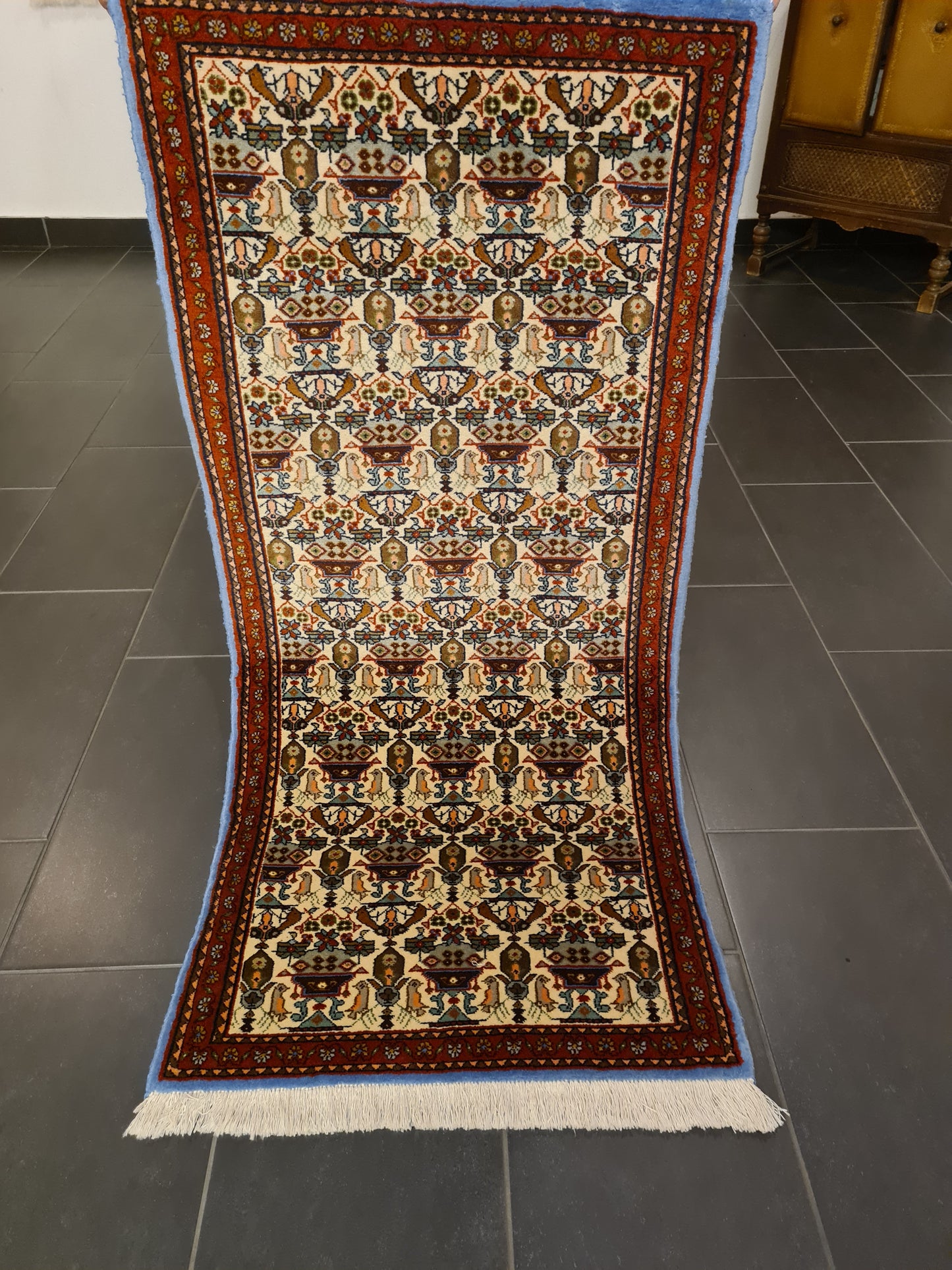 Perserteppich Orientteppich Handgeknüpfter Teppich Bidjar 150x65cm