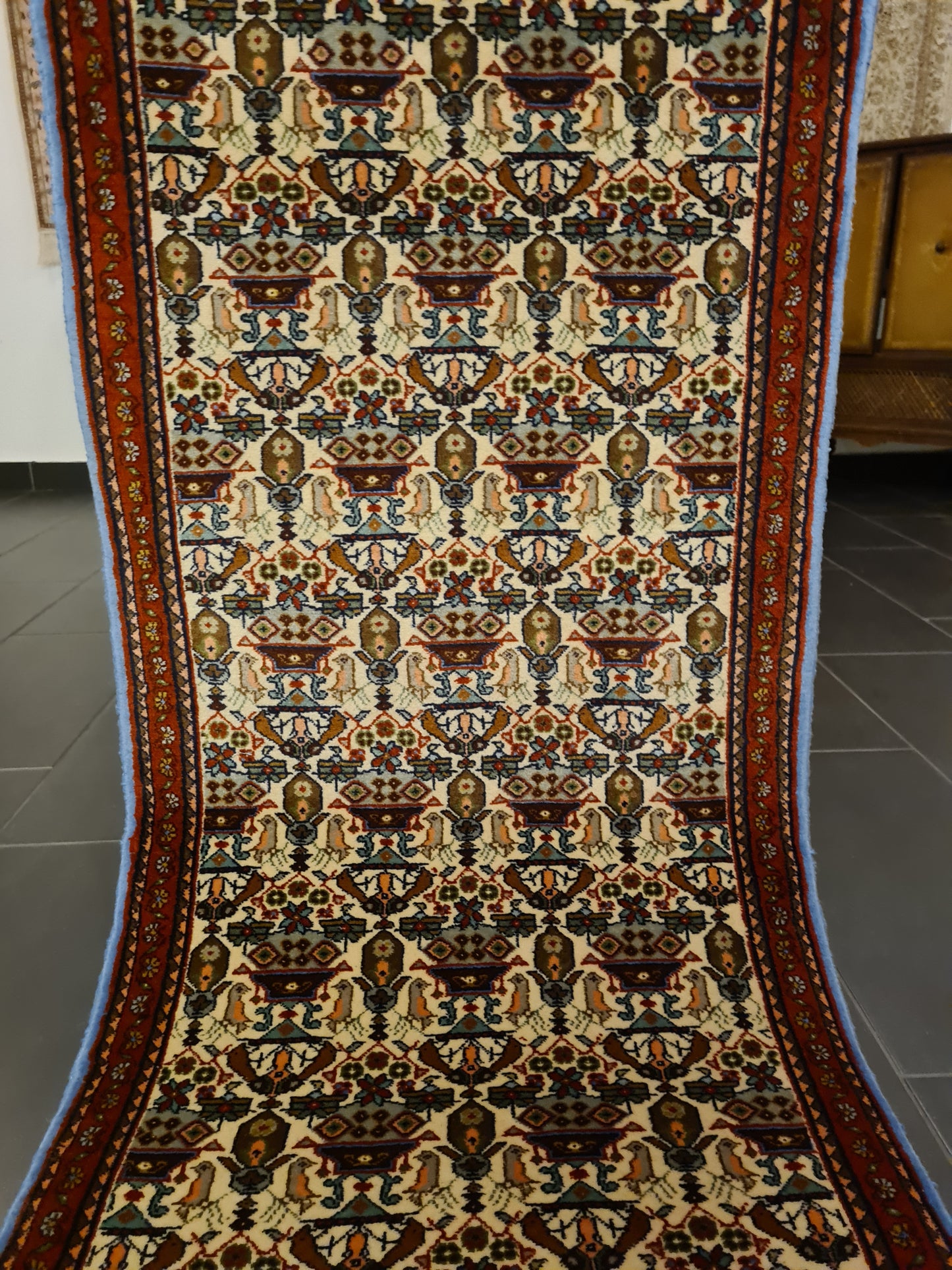 Perserteppich Orientteppich Handgeknüpfter Teppich Bidjar 150x65cm