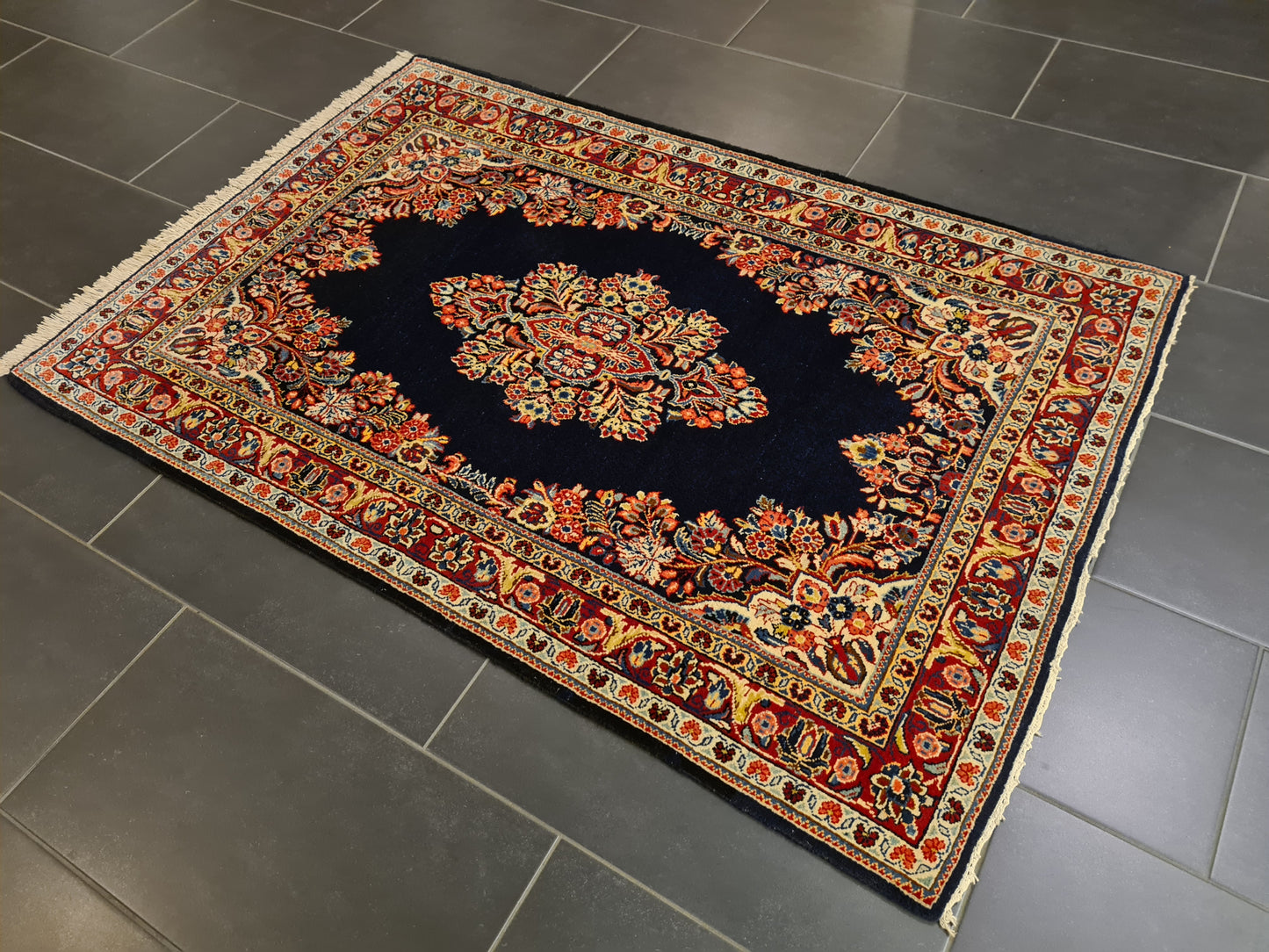 Perserteppich Orientteppich Handgeknüpfter Teppich Sarough 160x110cm