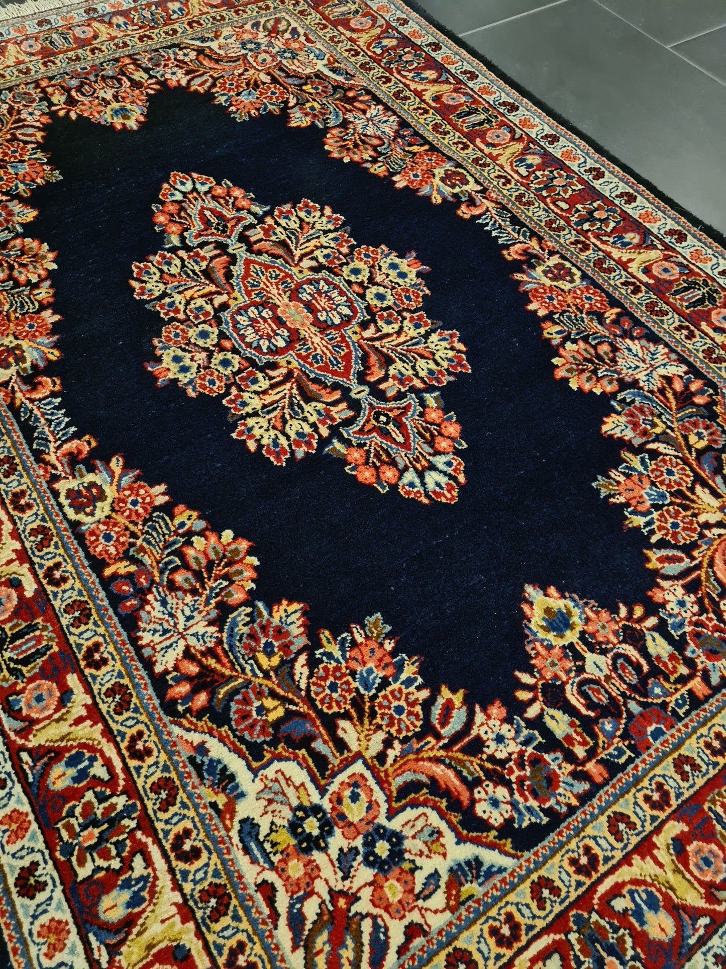 Perserteppich Orientteppich Handgeknüpfter Teppich Sarough 160x110cm