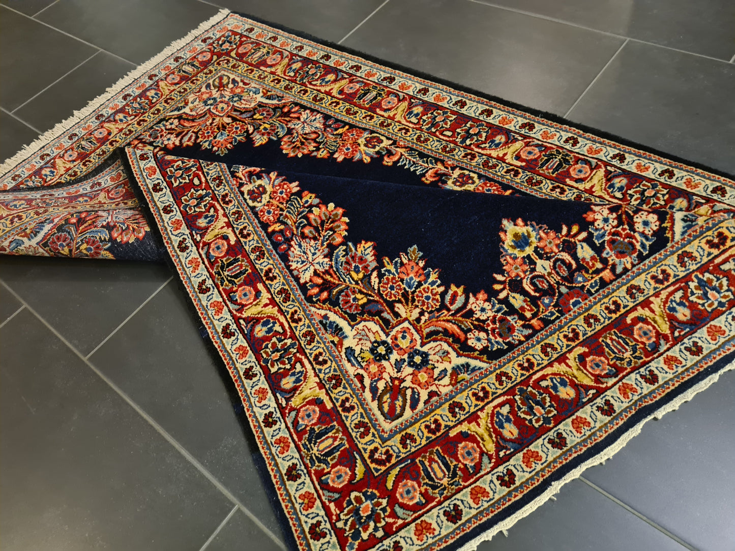 Perserteppich Orientteppich Handgeknüpfter Teppich Sarough 160x110cm