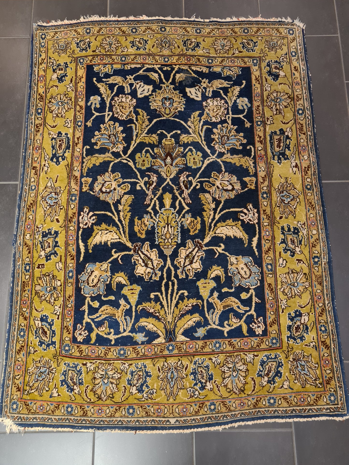 Perserteppich Orientteppich Handgeknüpfter Teppich Ghoum 160x110cm