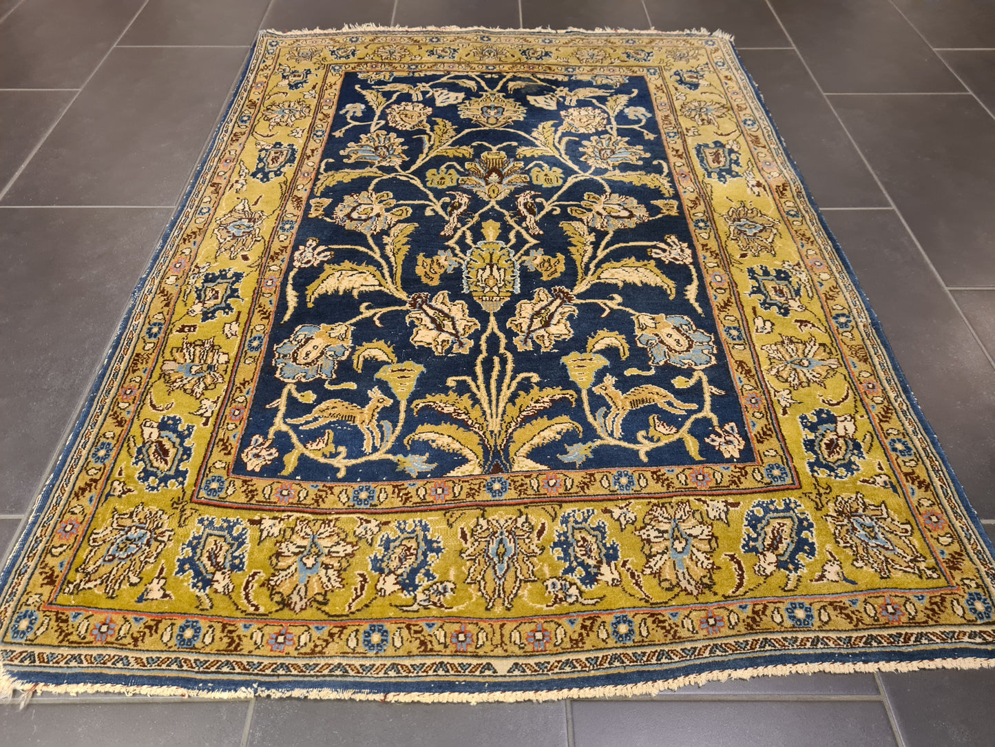 Perserteppich Orientteppich Handgeknüpfter Teppich Ghoum 160x110cm