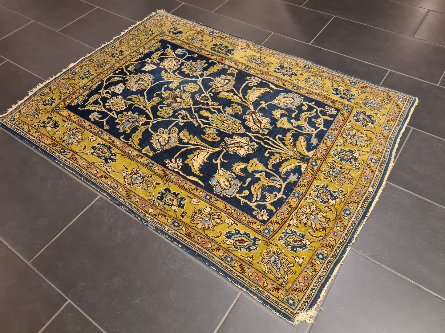 Perserteppich Orientteppich Handgeknüpfter Teppich Ghoum 160x110cm