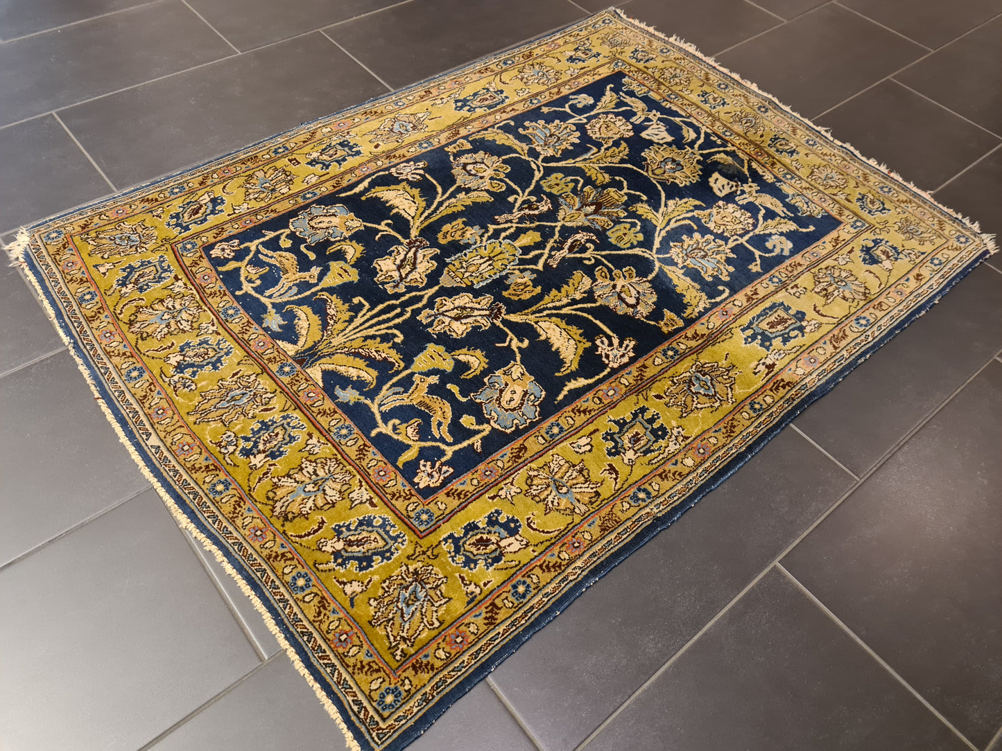 Perserteppich Orientteppich Handgeknüpfter Teppich Ghoum 160x110cm