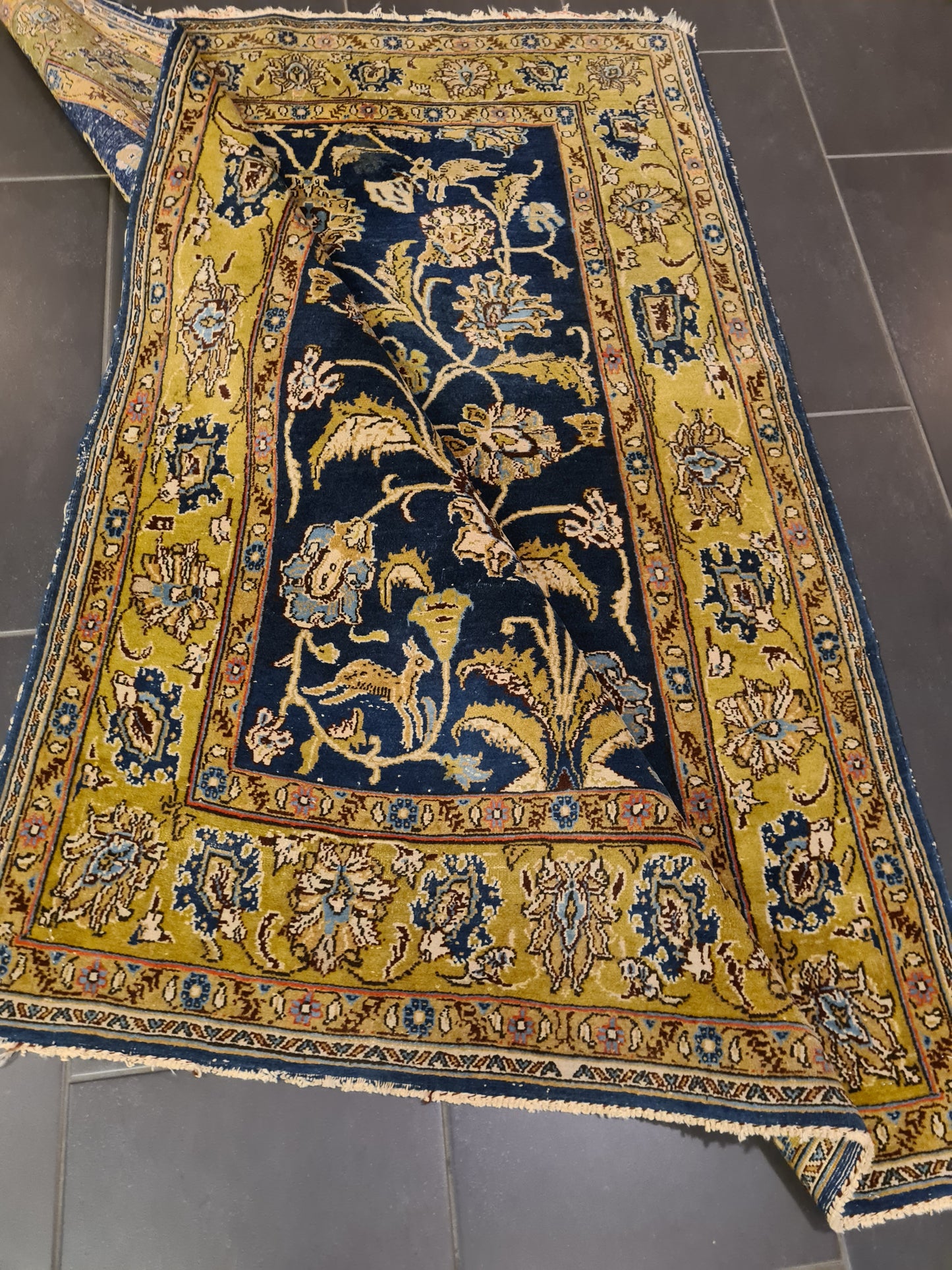 Perserteppich Orientteppich Handgeknüpfter Teppich Ghoum 160x110cm