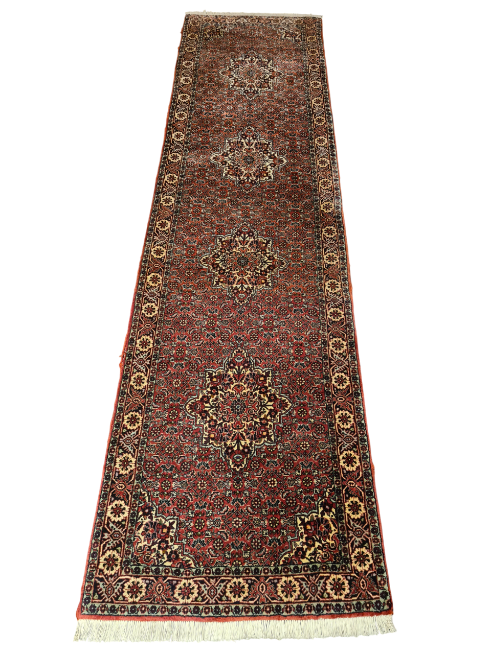 Perserteppich Orientteppich Handgeknüpfter Teppich Bidjar 300x80cm