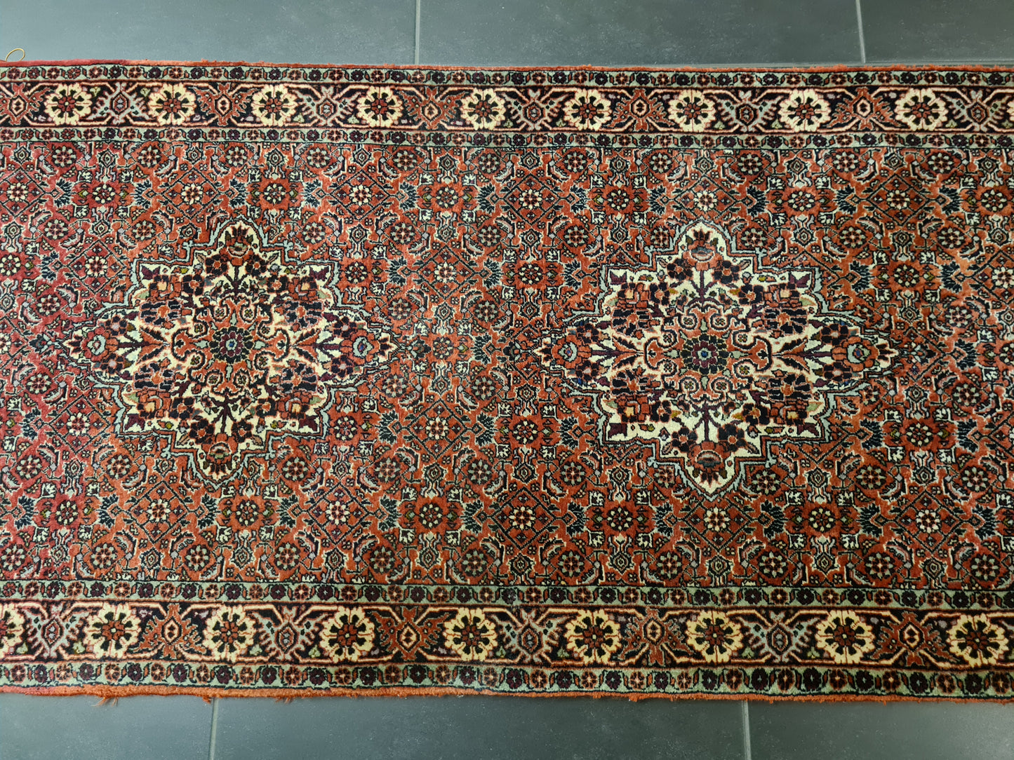 Perserteppich Orientteppich Handgeknüpfter Teppich Bidjar 300x80cm