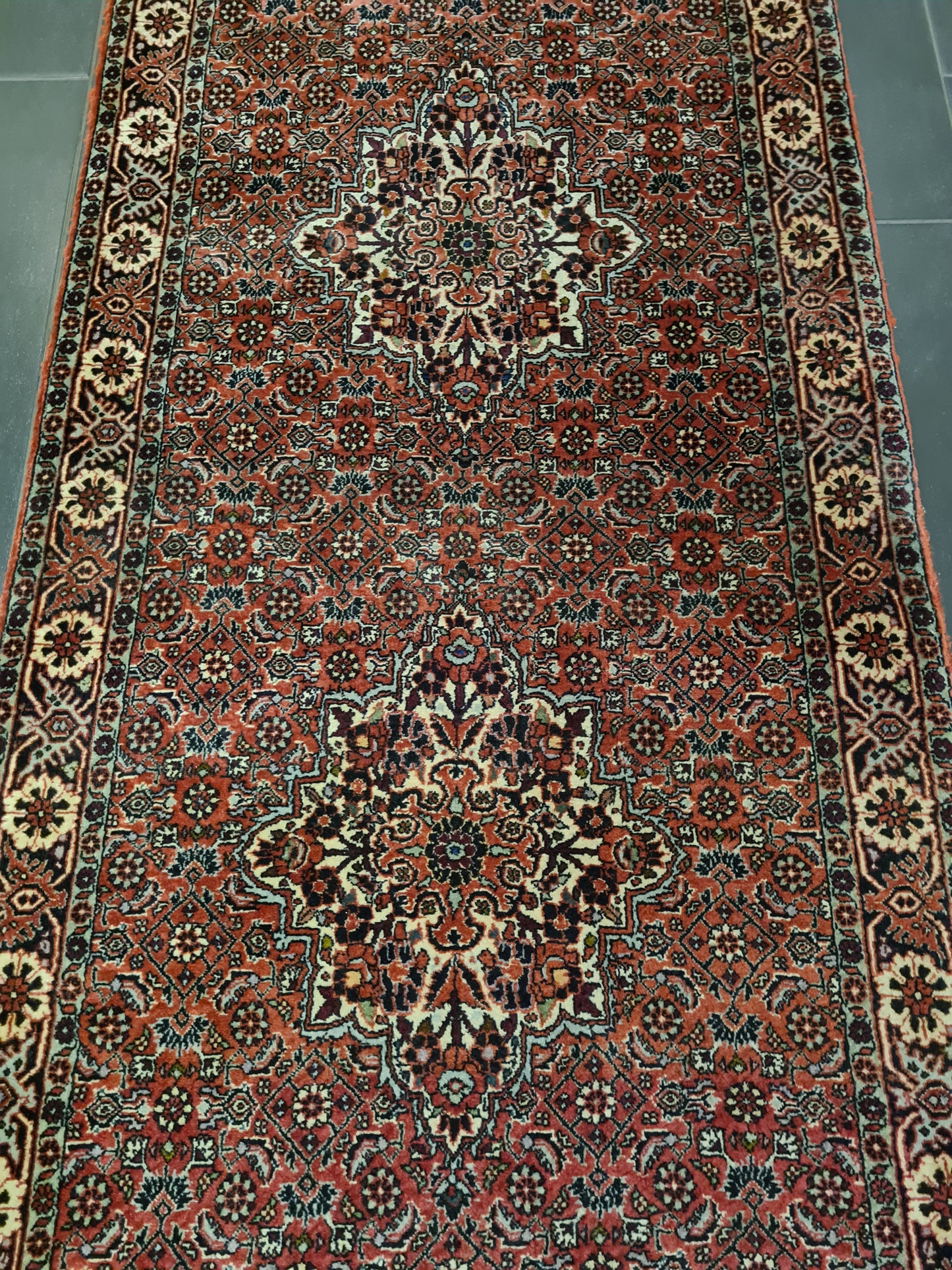 Perserteppich Orientteppich Handgeknüpfter Teppich Bidjar 300x80cm