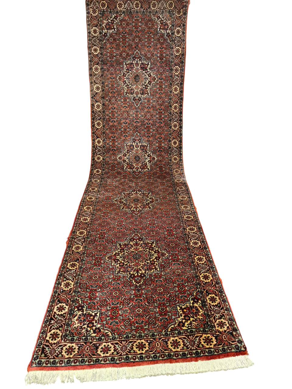 Perserteppich Orientteppich Handgeknüpfter Teppich Bidjar 300x80cm