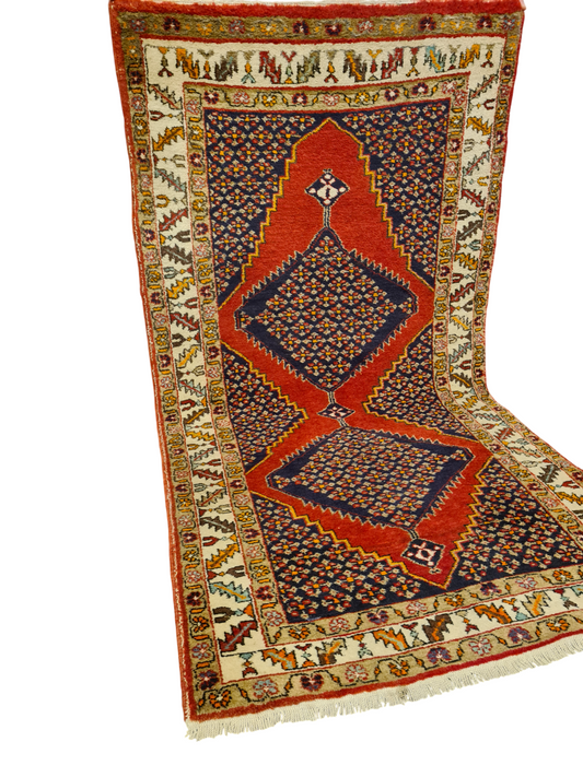 Perserteppich Orientteppich Handgeknüpfter Teppich Heris 190x100cm