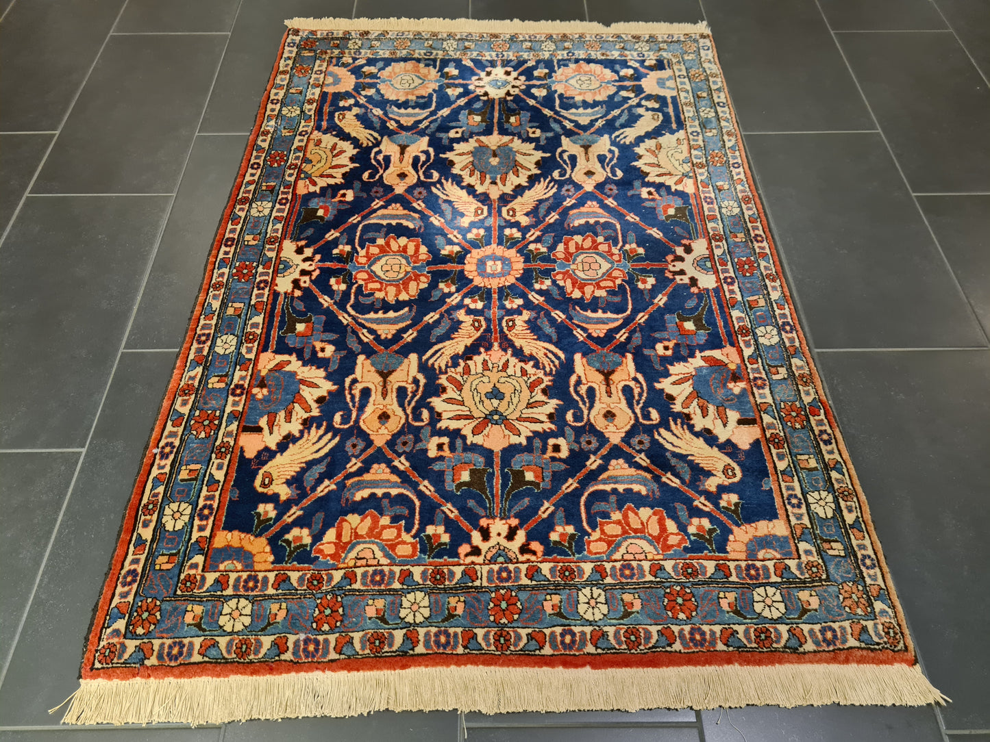 Perserteppich Orientteppich Handgeknüpfter Teppich Isfahan 155x110cm