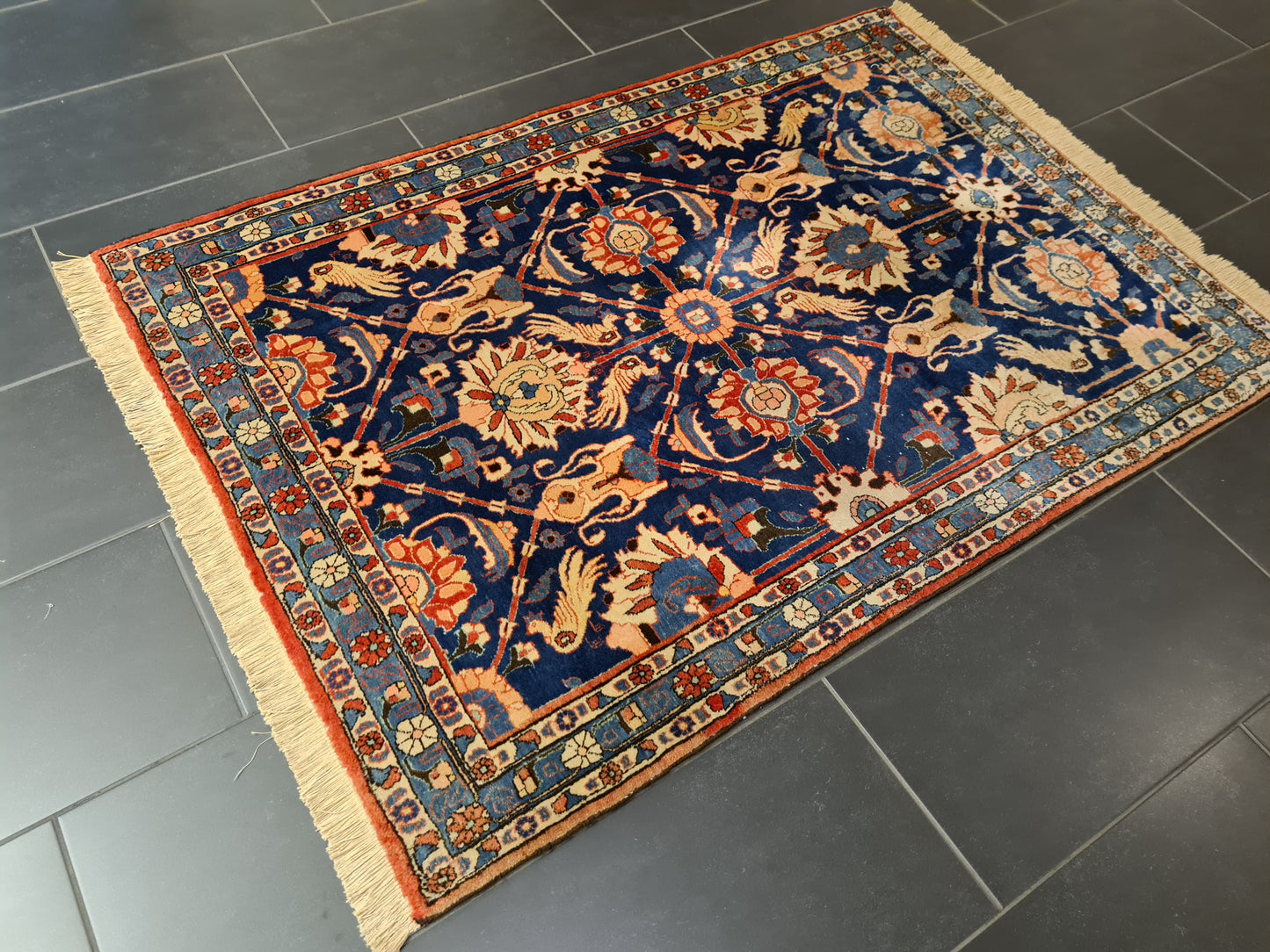 Perserteppich Orientteppich Handgeknüpfter Teppich Isfahan 155x110cm