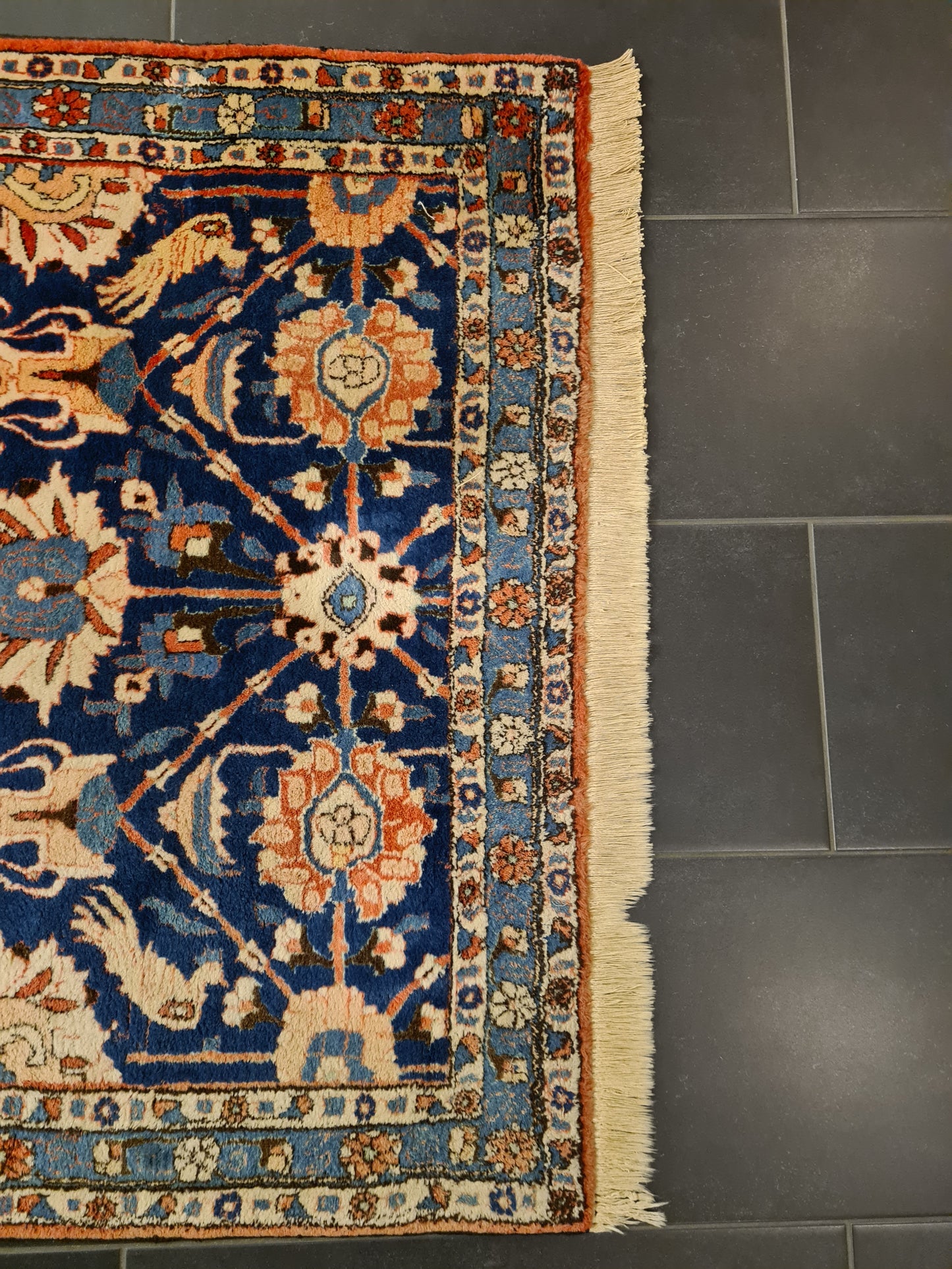 Perserteppich Orientteppich Handgeknüpfter Teppich Isfahan 155x110cm