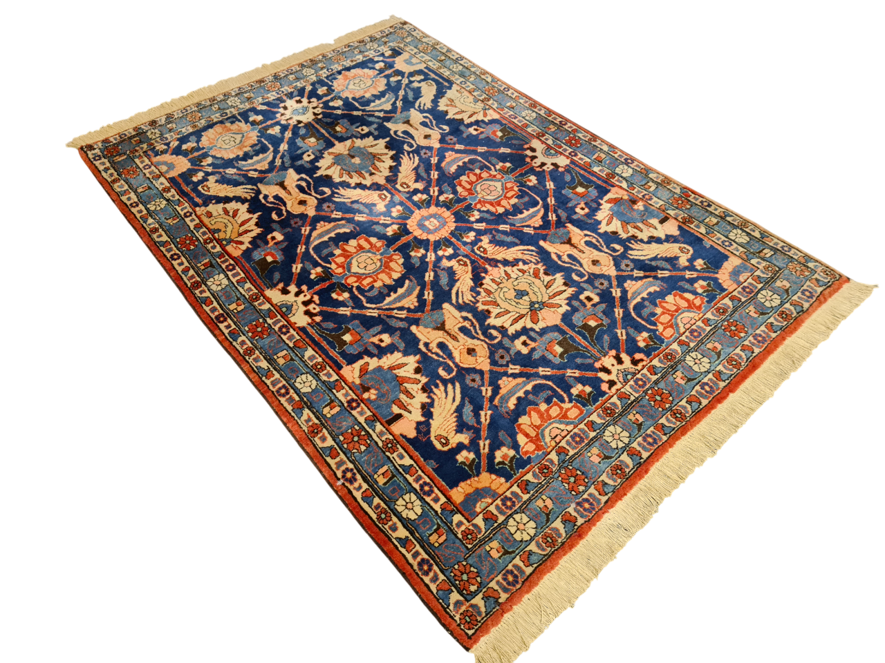 Perserteppich Orientteppich Handgeknüpfter Teppich Isfahan 155x110cm
