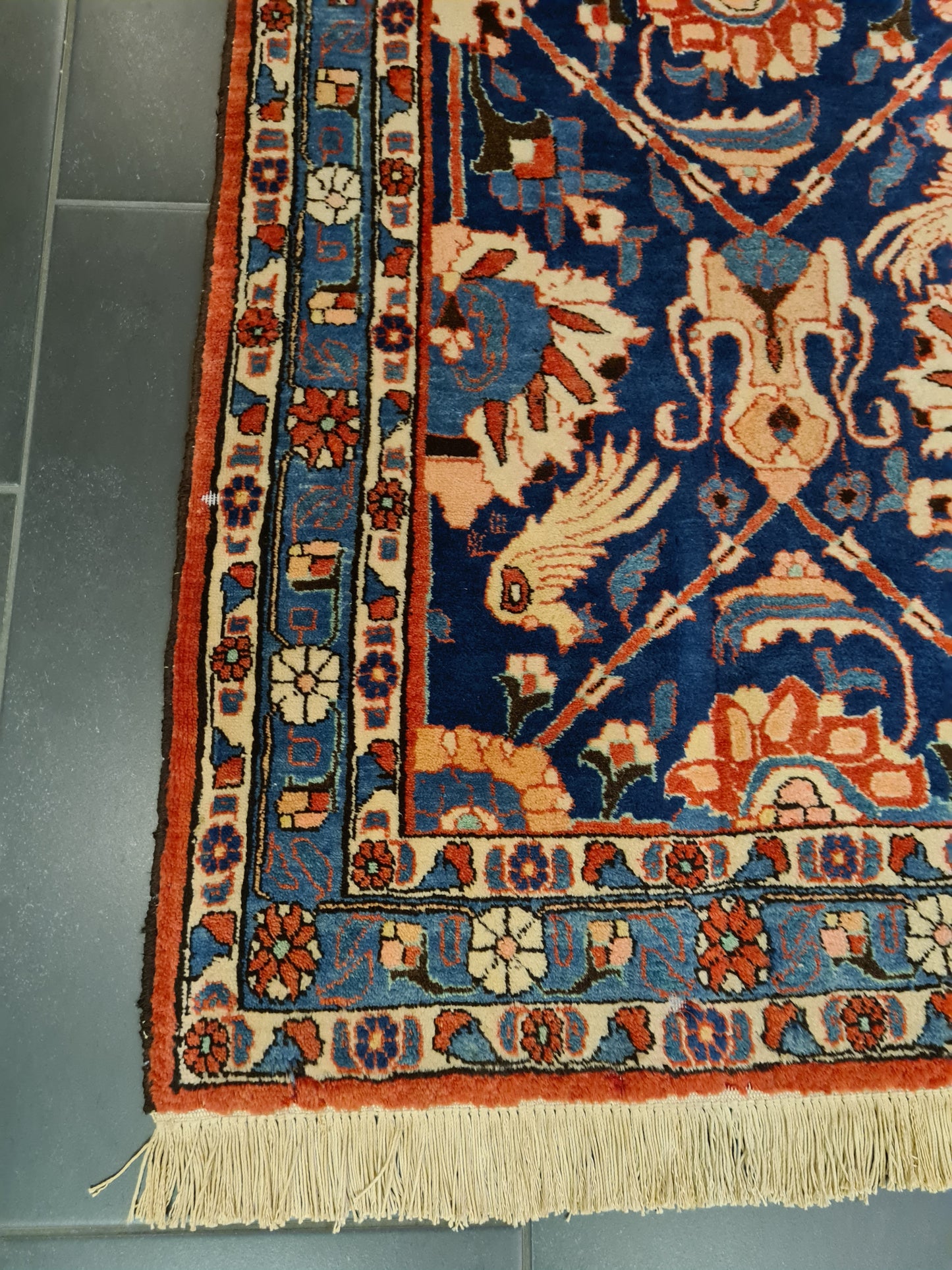 Perserteppich Orientteppich Handgeknüpfter Teppich Isfahan 155x110cm