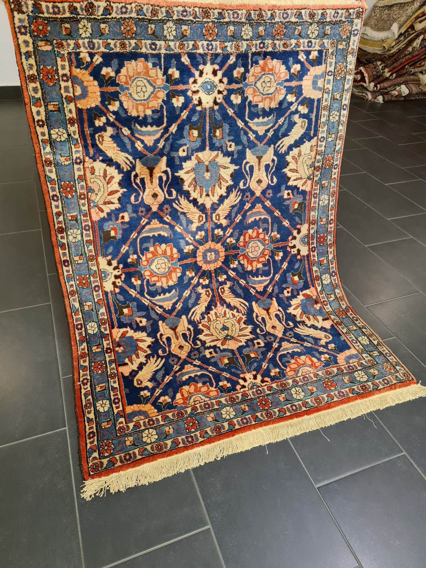 Perserteppich Orientteppich Handgeknüpfter Teppich Isfahan 155x110cm