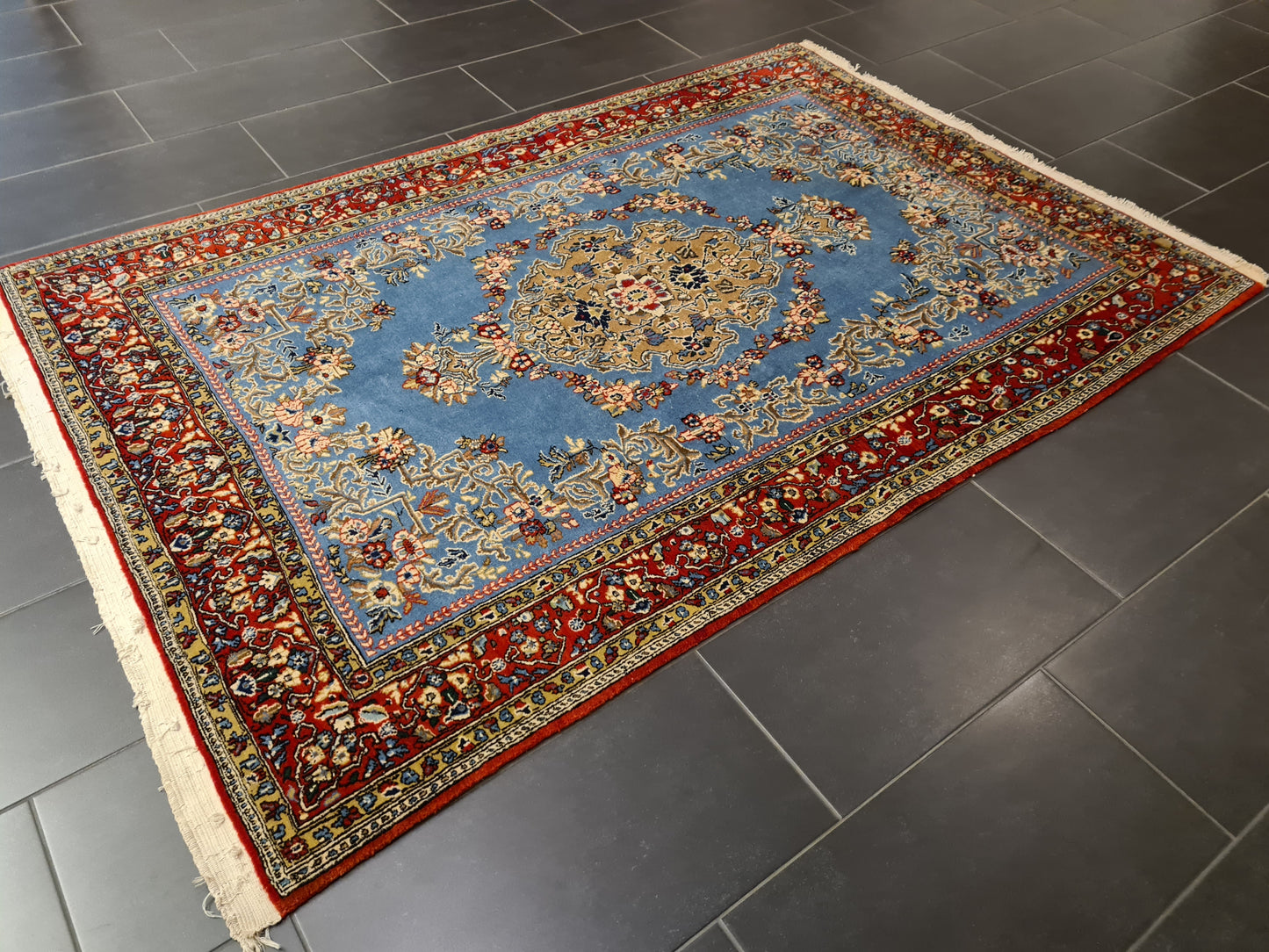 Perserteppich Orientteppich Handgeknüpfter Teppich Ghoum 210x145cm