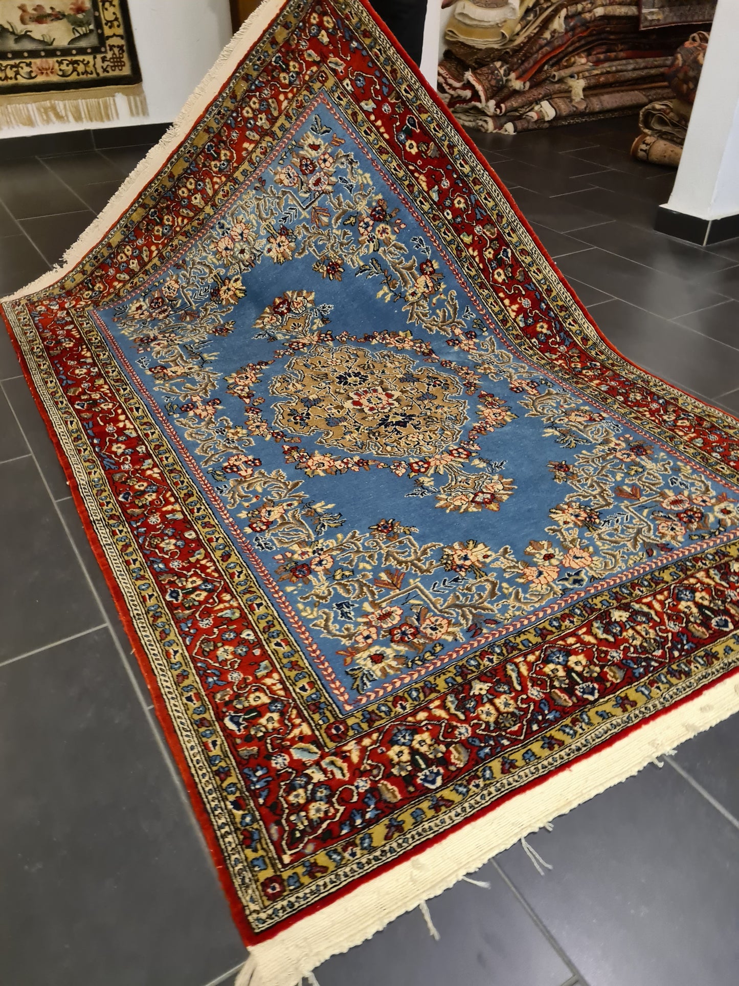 Perserteppich Orientteppich Handgeknüpfter Teppich Ghoum 210x145cm