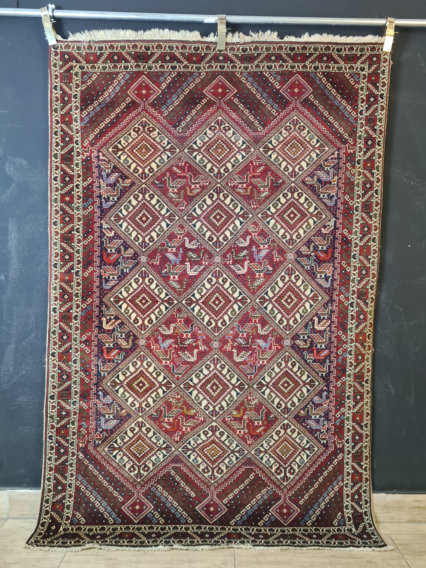 Perserteppich Orientteppich Handgeknüpfter Teppich Shiraz 200x135cm