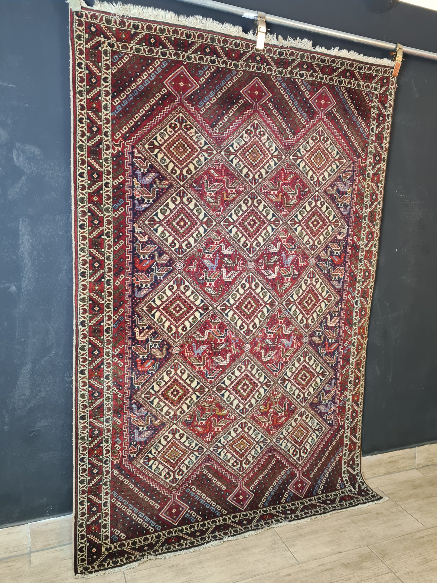 Perserteppich Orientteppich Handgeknüpfter Teppich Shiraz 200x135cm